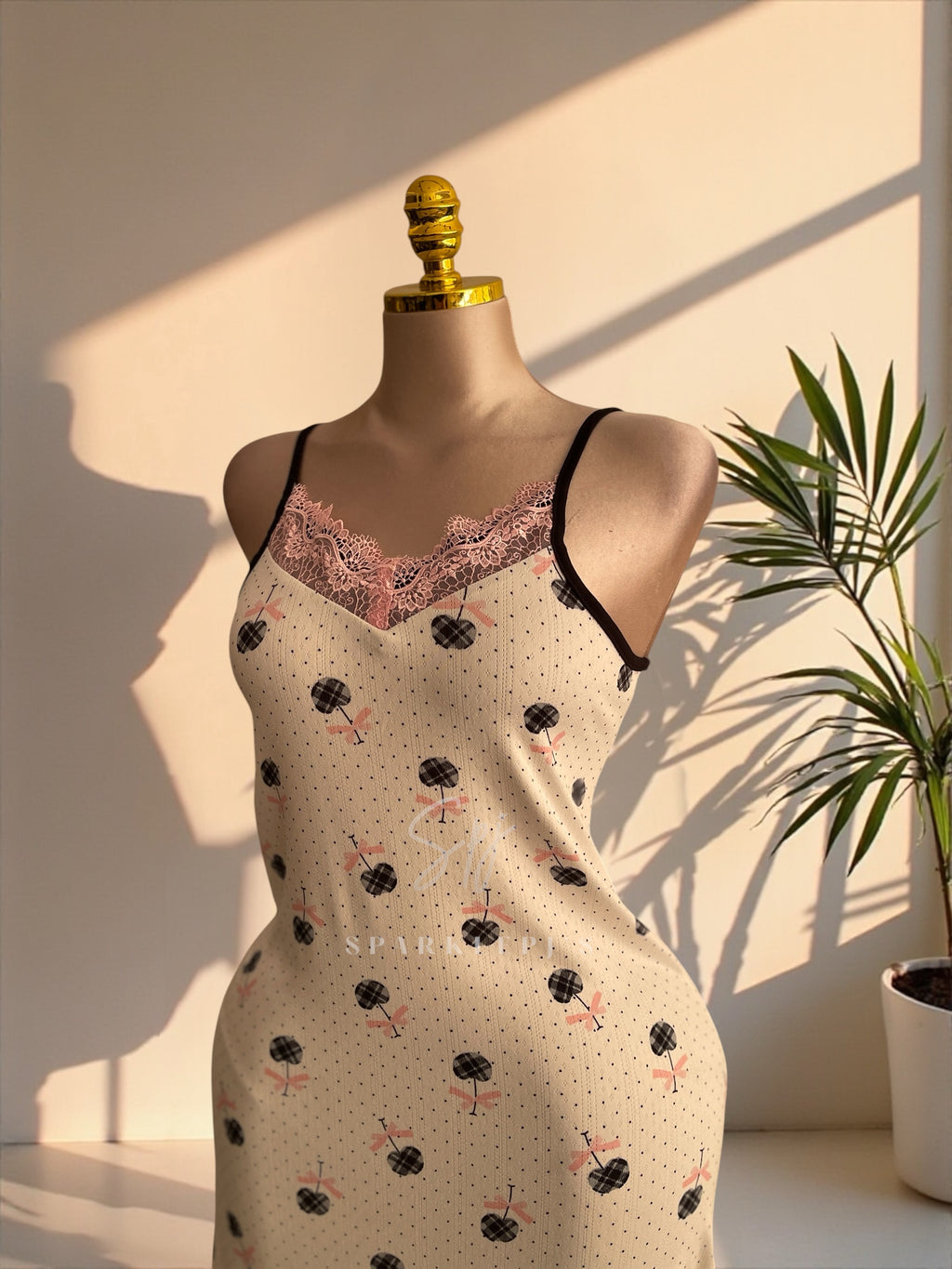 Cherry Lace Nightshirt