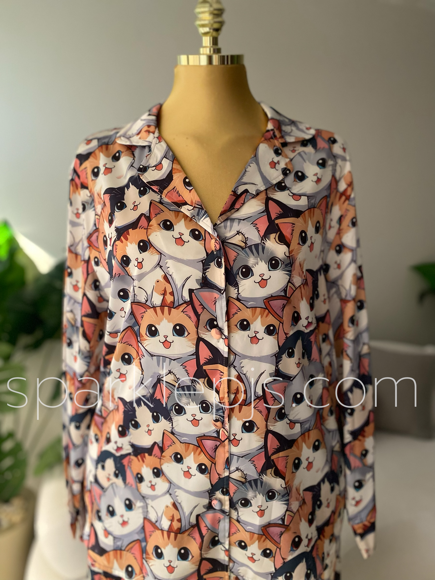 "Kitten Caboodle" Satin Sleepwear