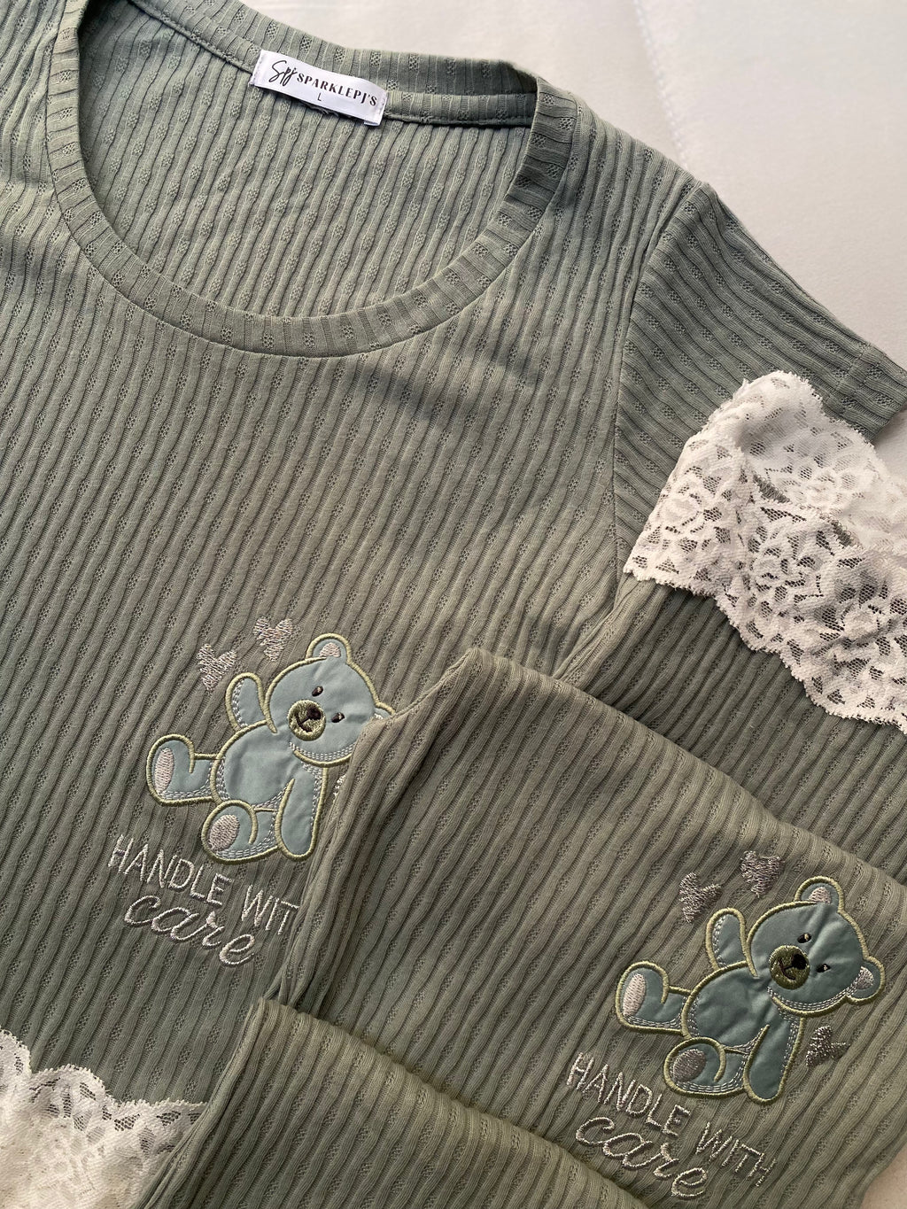 Cozy Teddy Lace Pajama