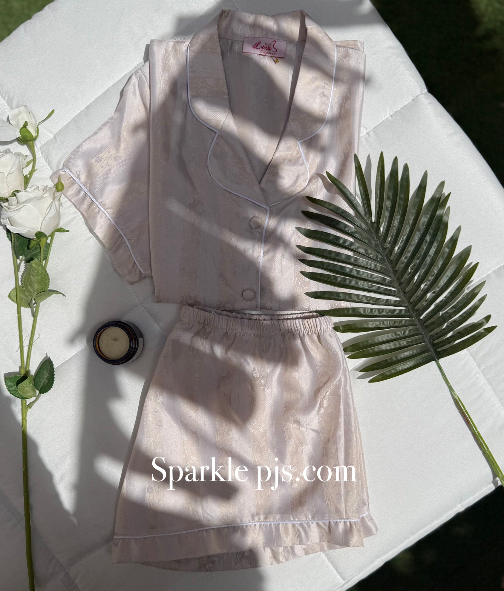 Satin Shorts Sleep Set