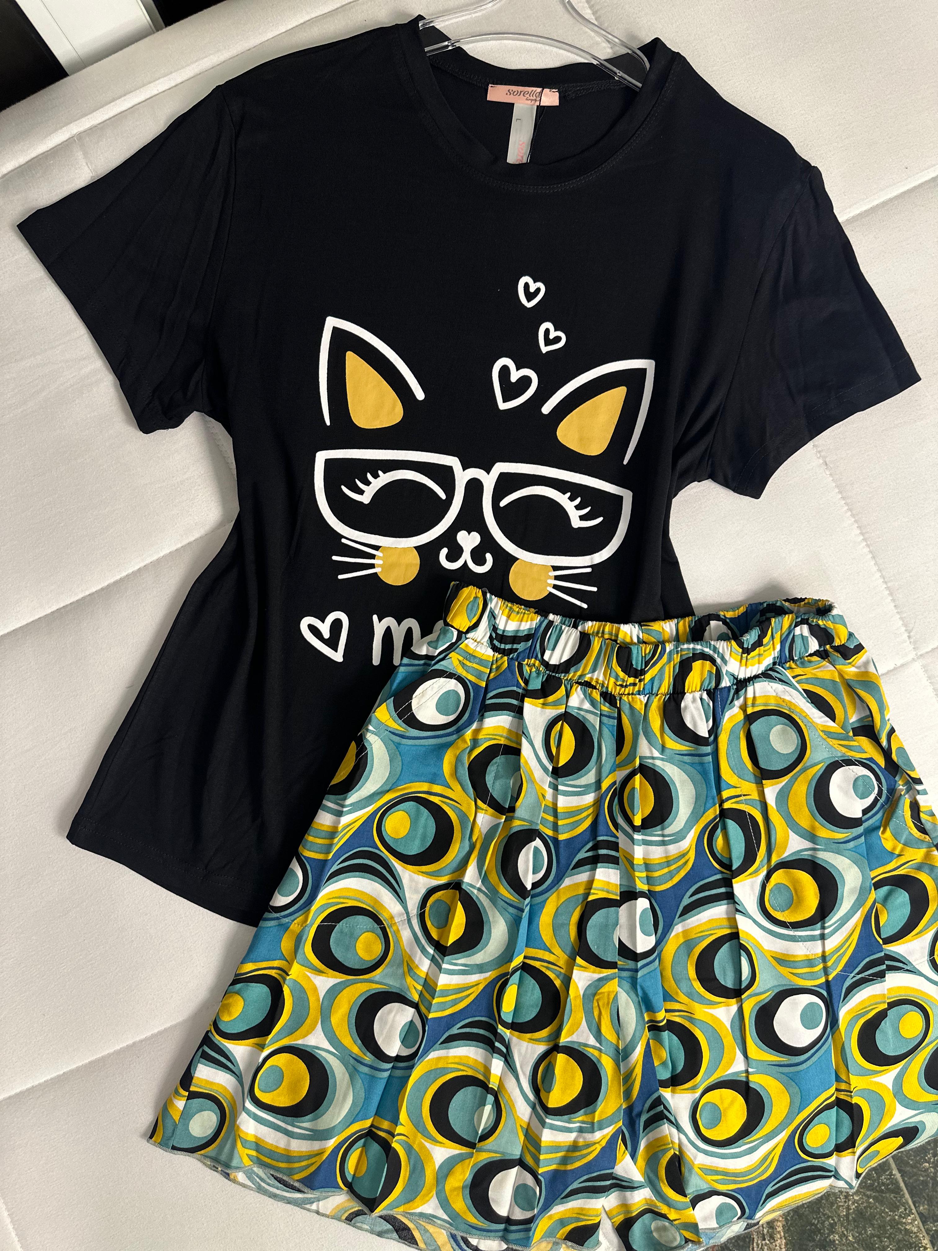 Purrfect Vibes Pyj Shorts