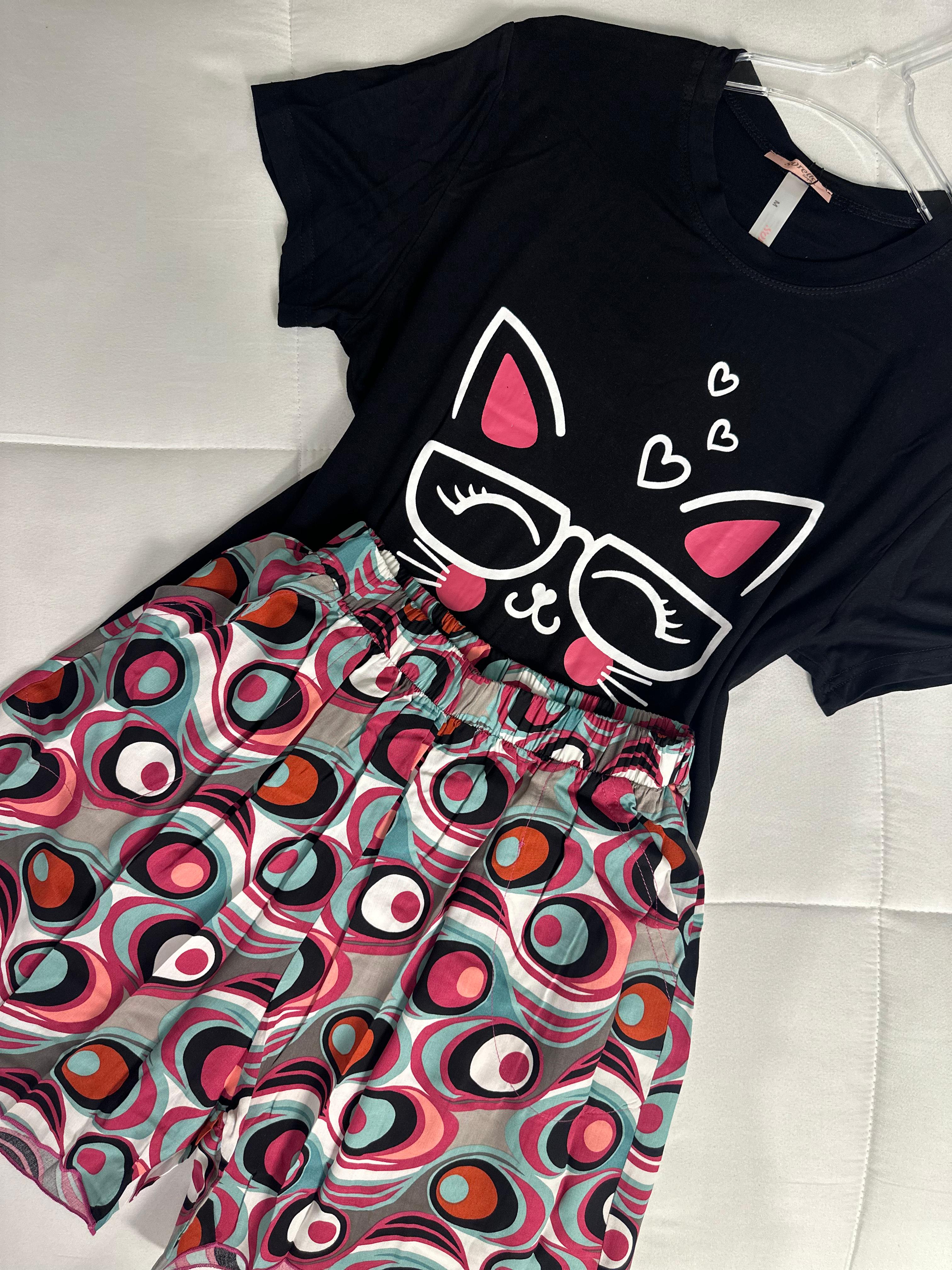 Purrfect Vibes Pyj Shorts