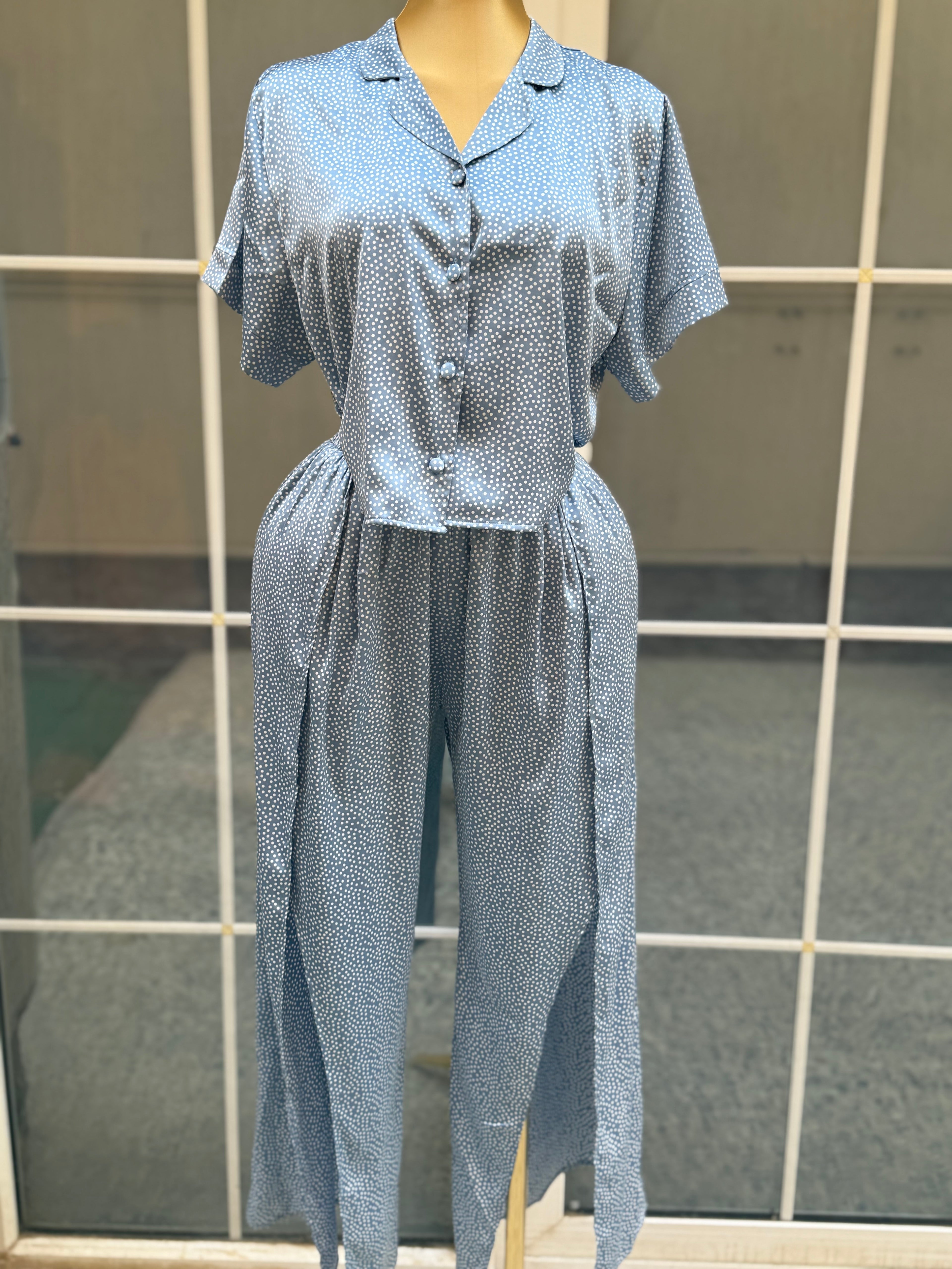 Satin Dots Half-sleeves pyj