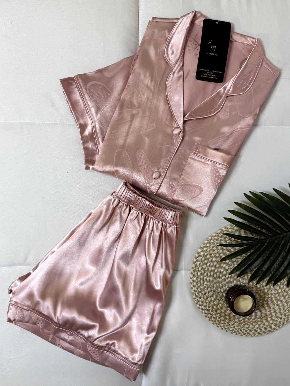 Satin Bloom Pajama Set