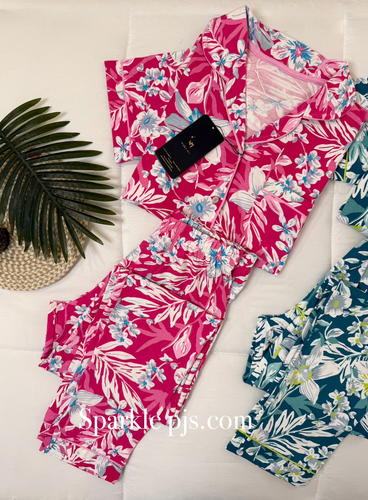 Tropical floral pajamas