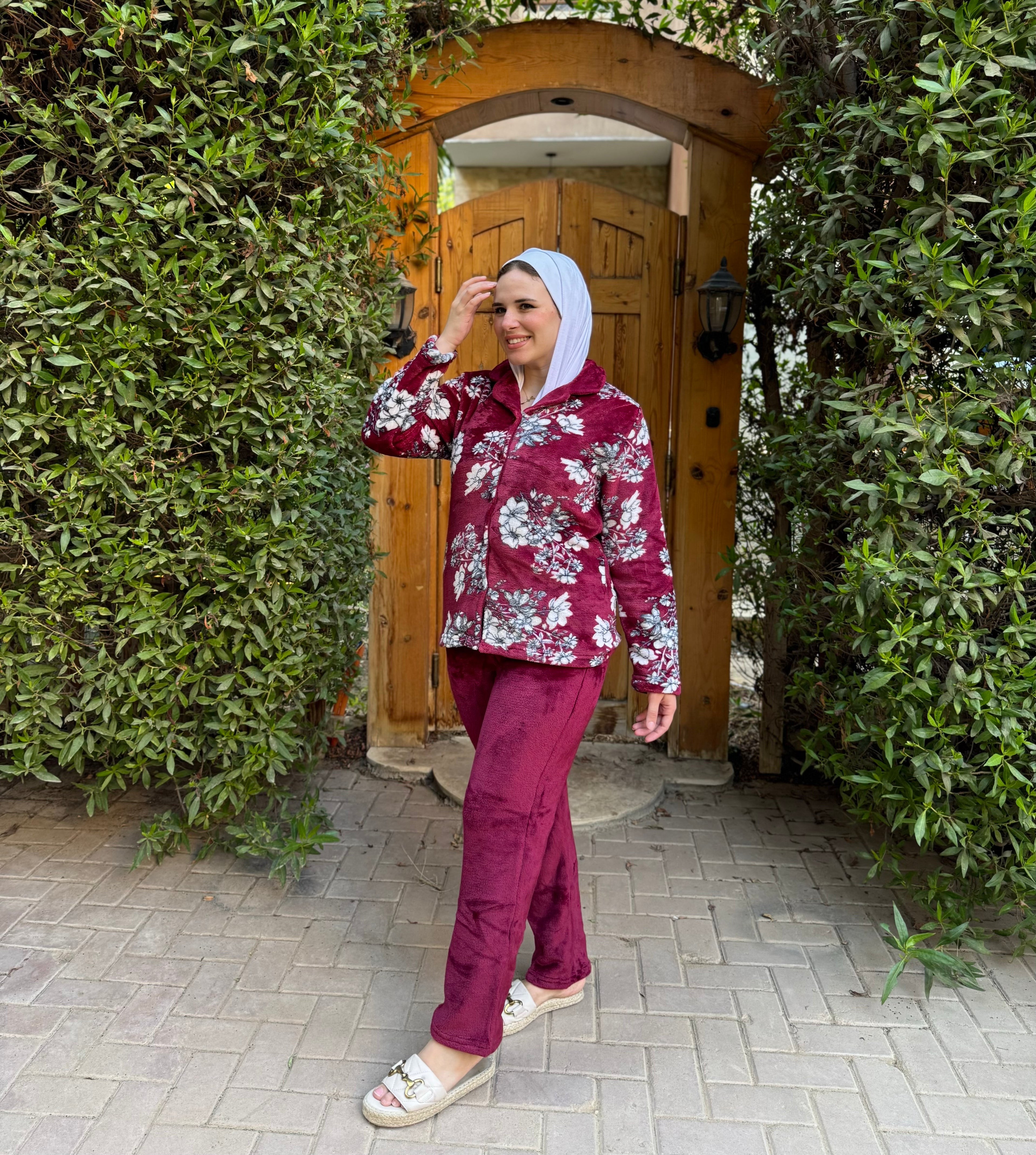 Flory buttoned fur pajama