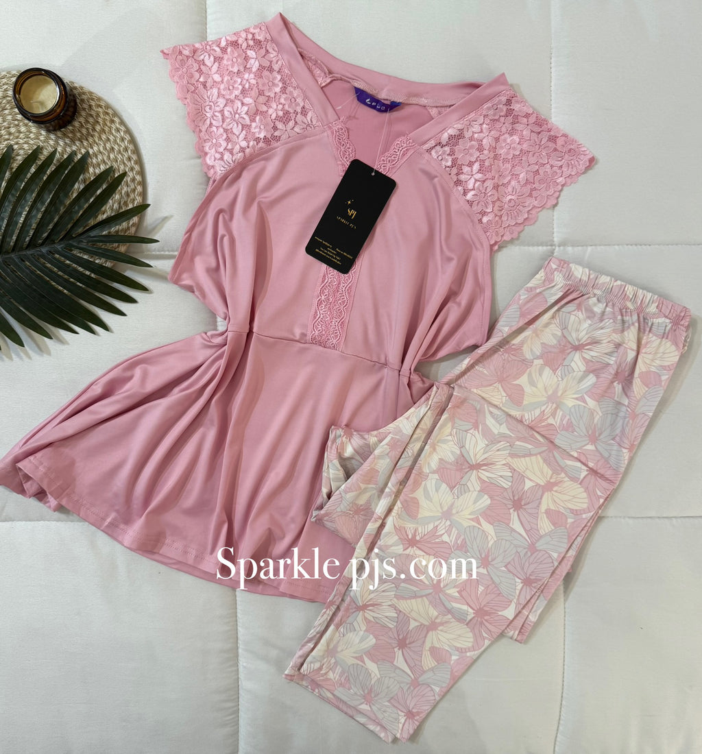 Lace Blossom Lounge Set