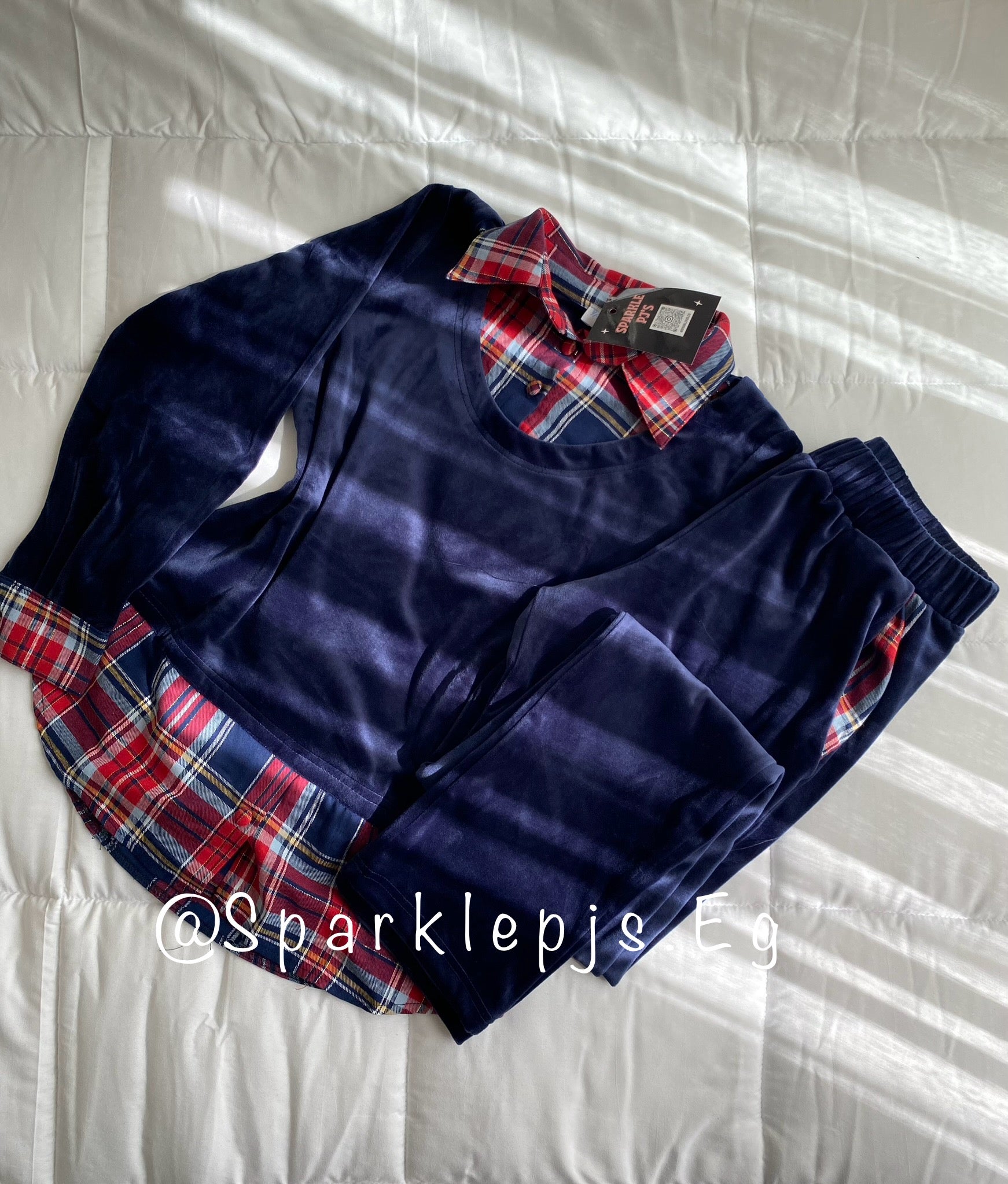 Cozy combo plaid pajama