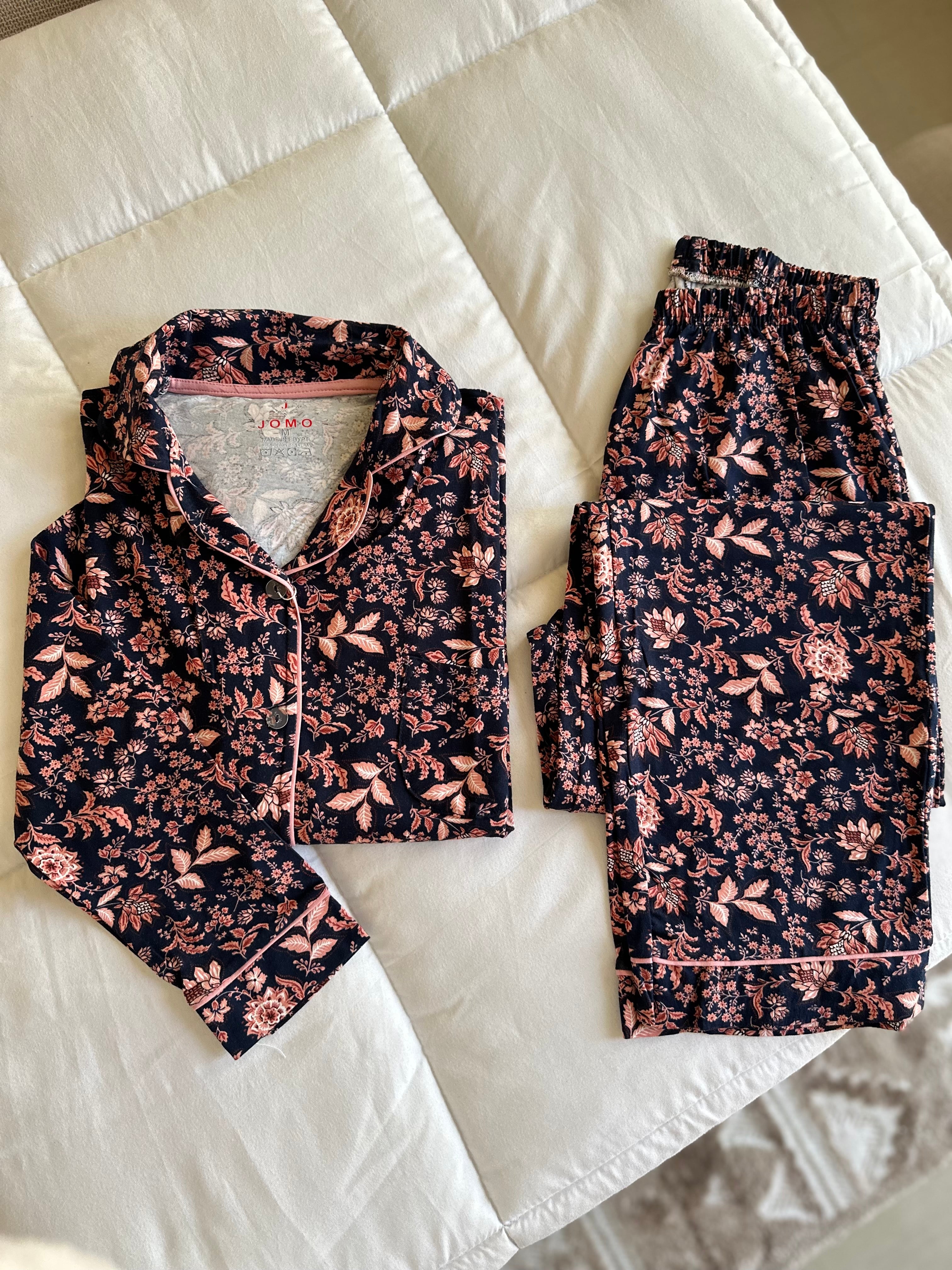 Floral buttoned pajama