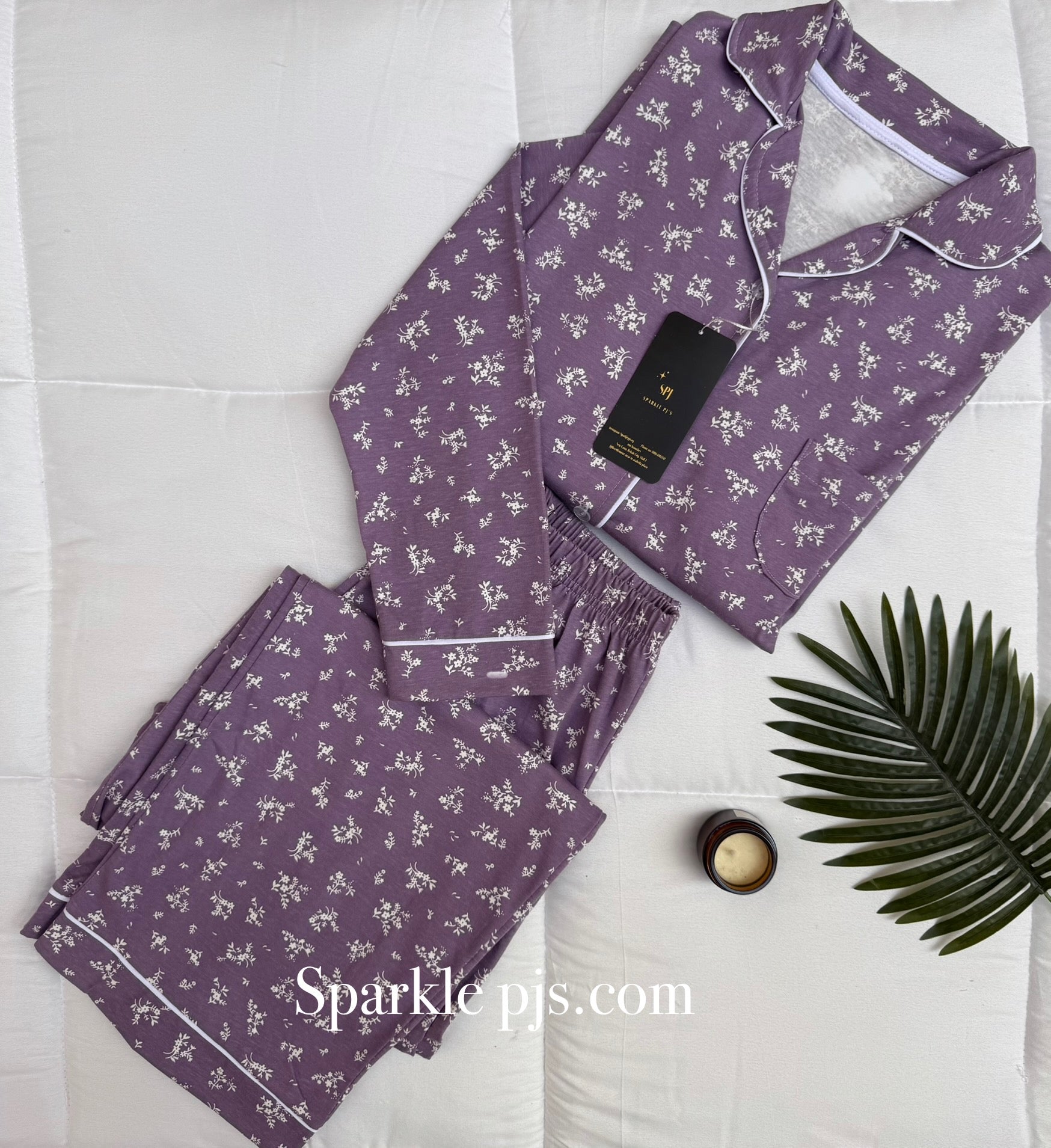 Purple floral pajama