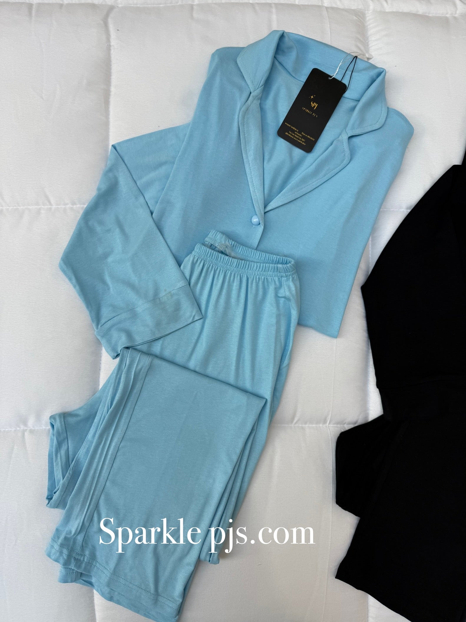 Classic baby blue Button-Up Pajama