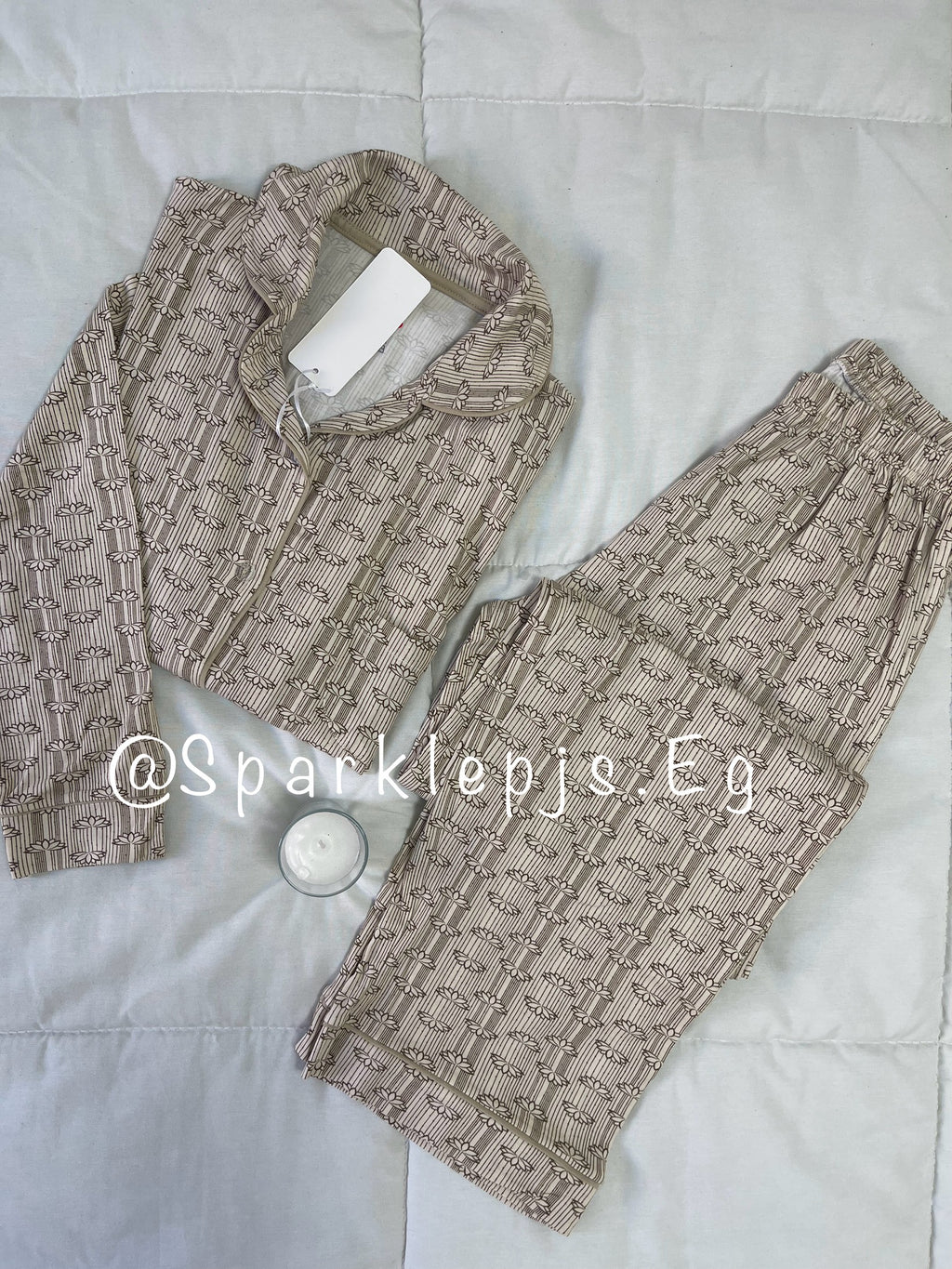 Striped cotton pajama