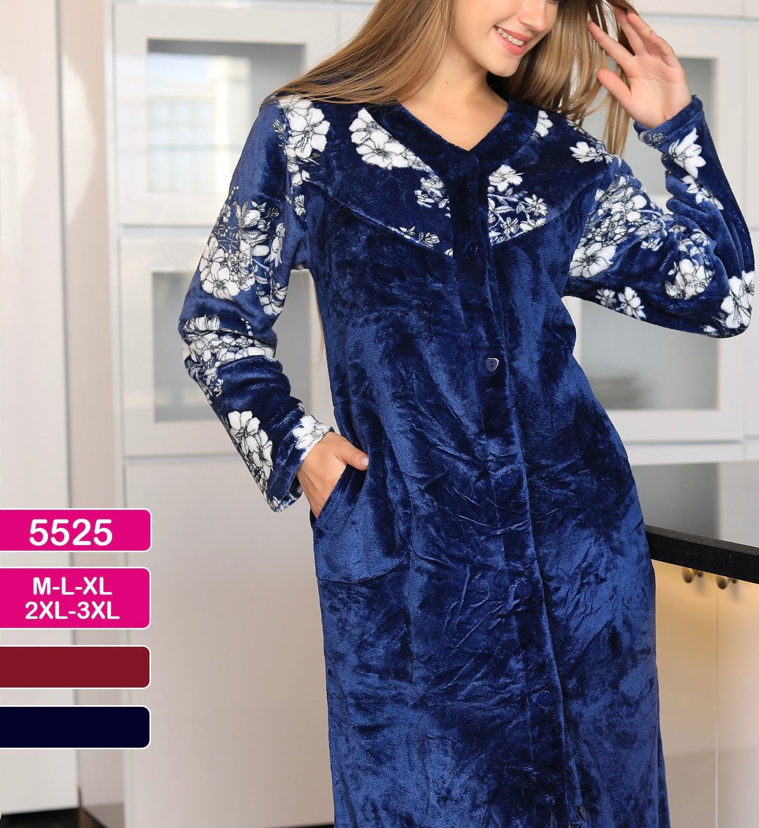 Buttoned maxi nightshirt