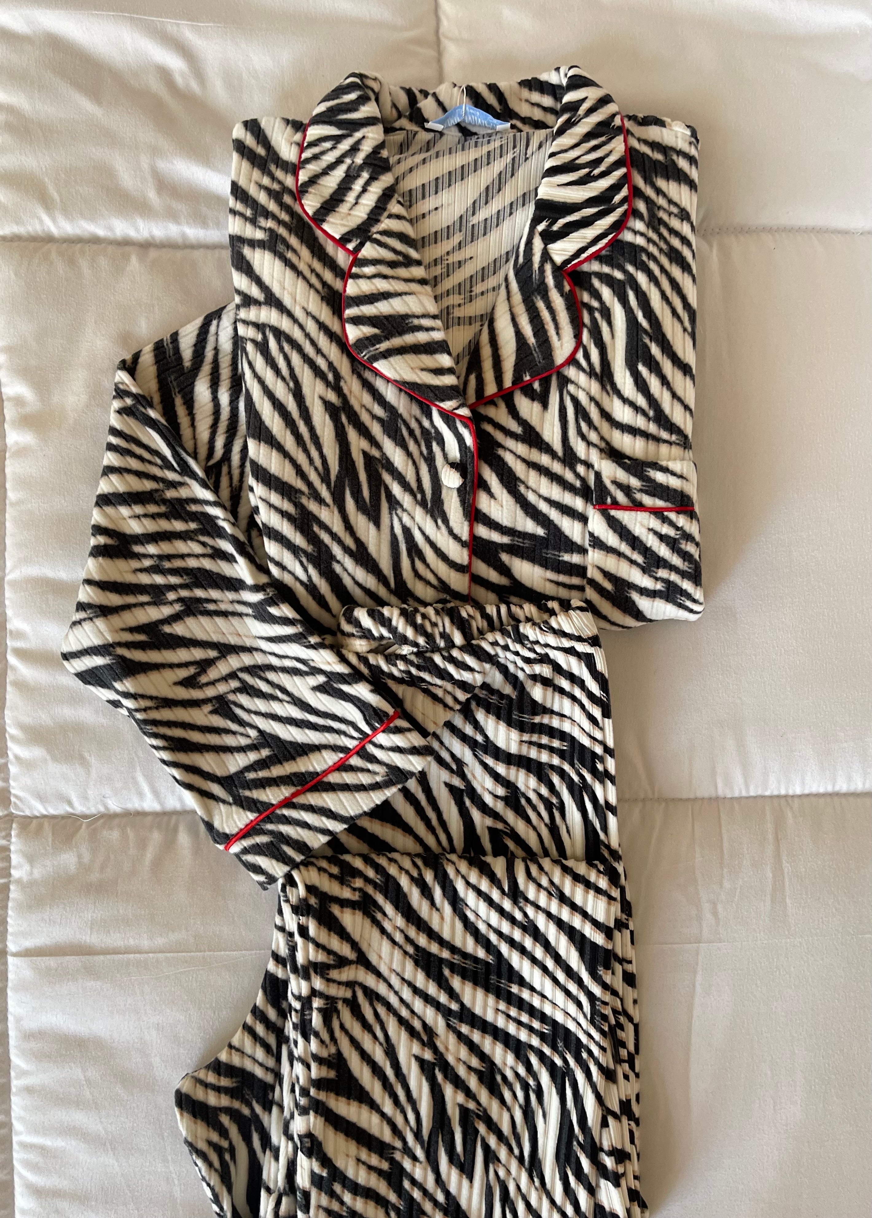 Zebra patterned pajama