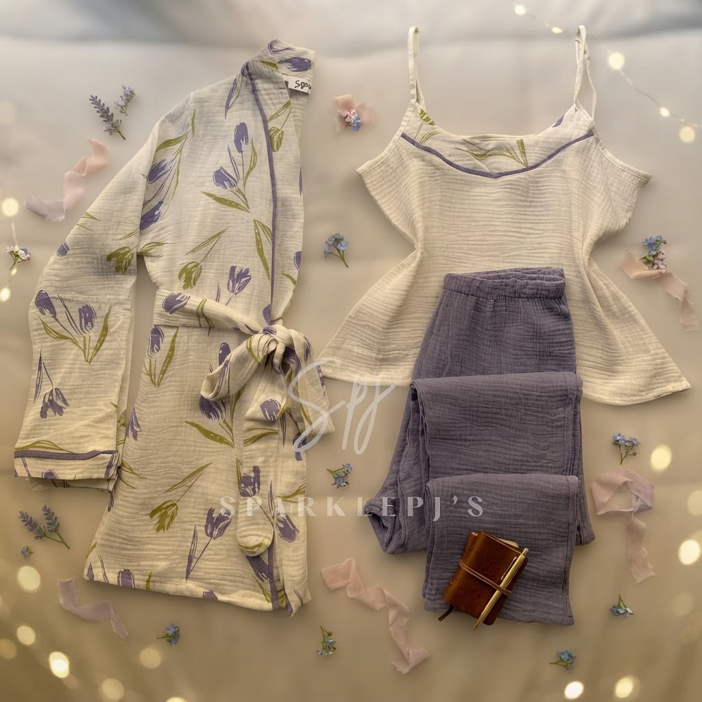 Blooming Garden 3-Piece Pajama Set