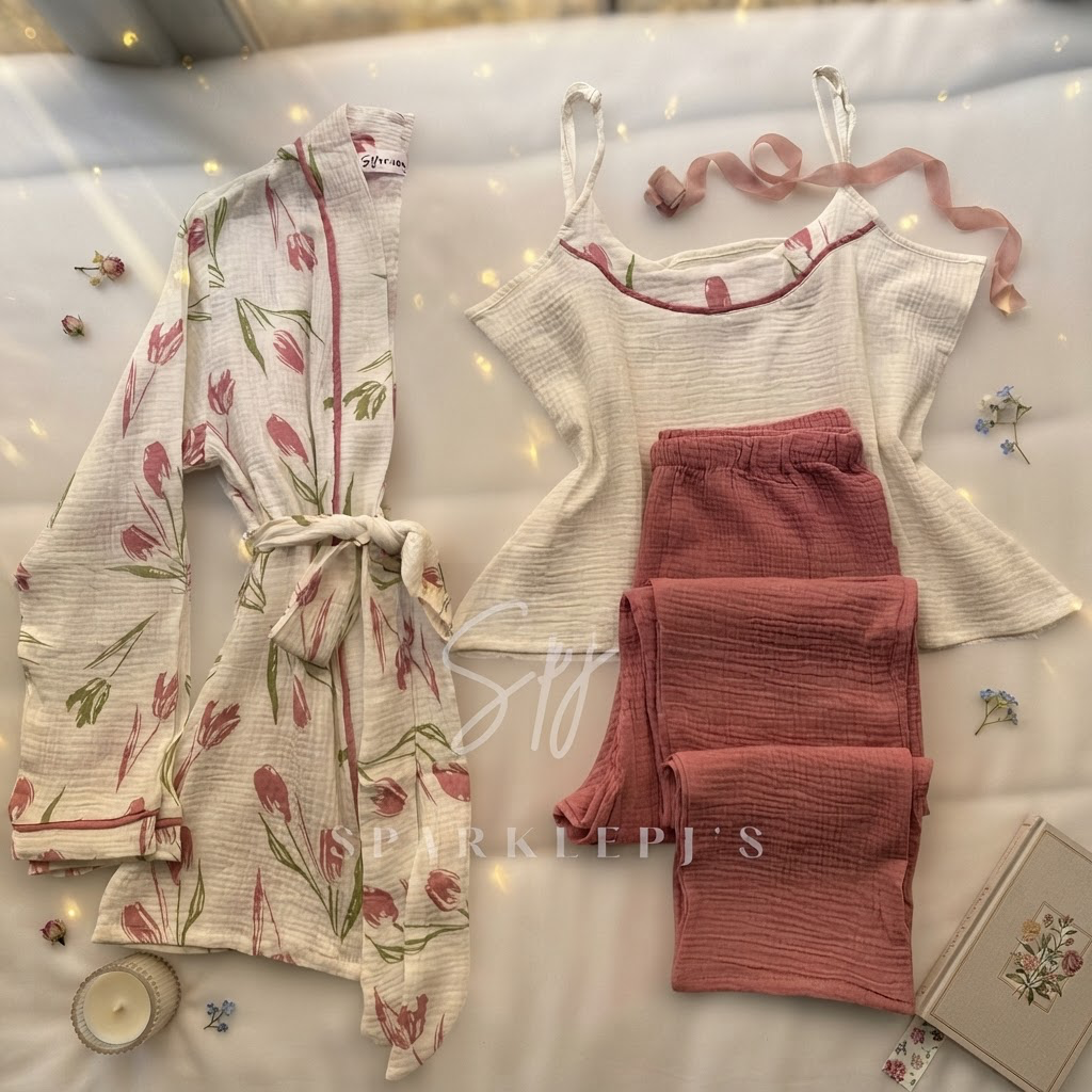 Blooming Garden 3-Piece Pajama Set