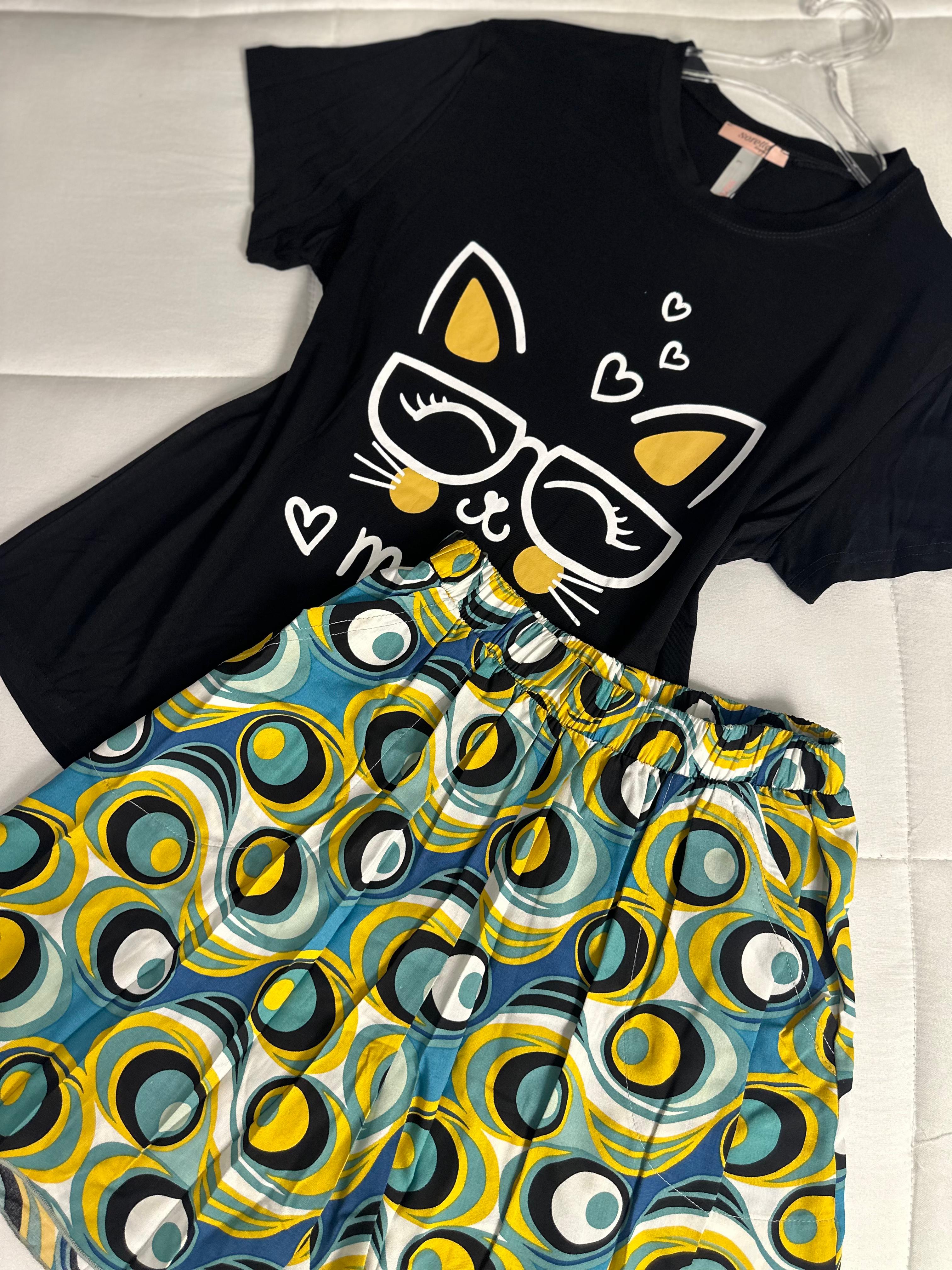 Purrfect Vibes Pyj Shorts