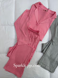 Classic pink Button-Up Pajama