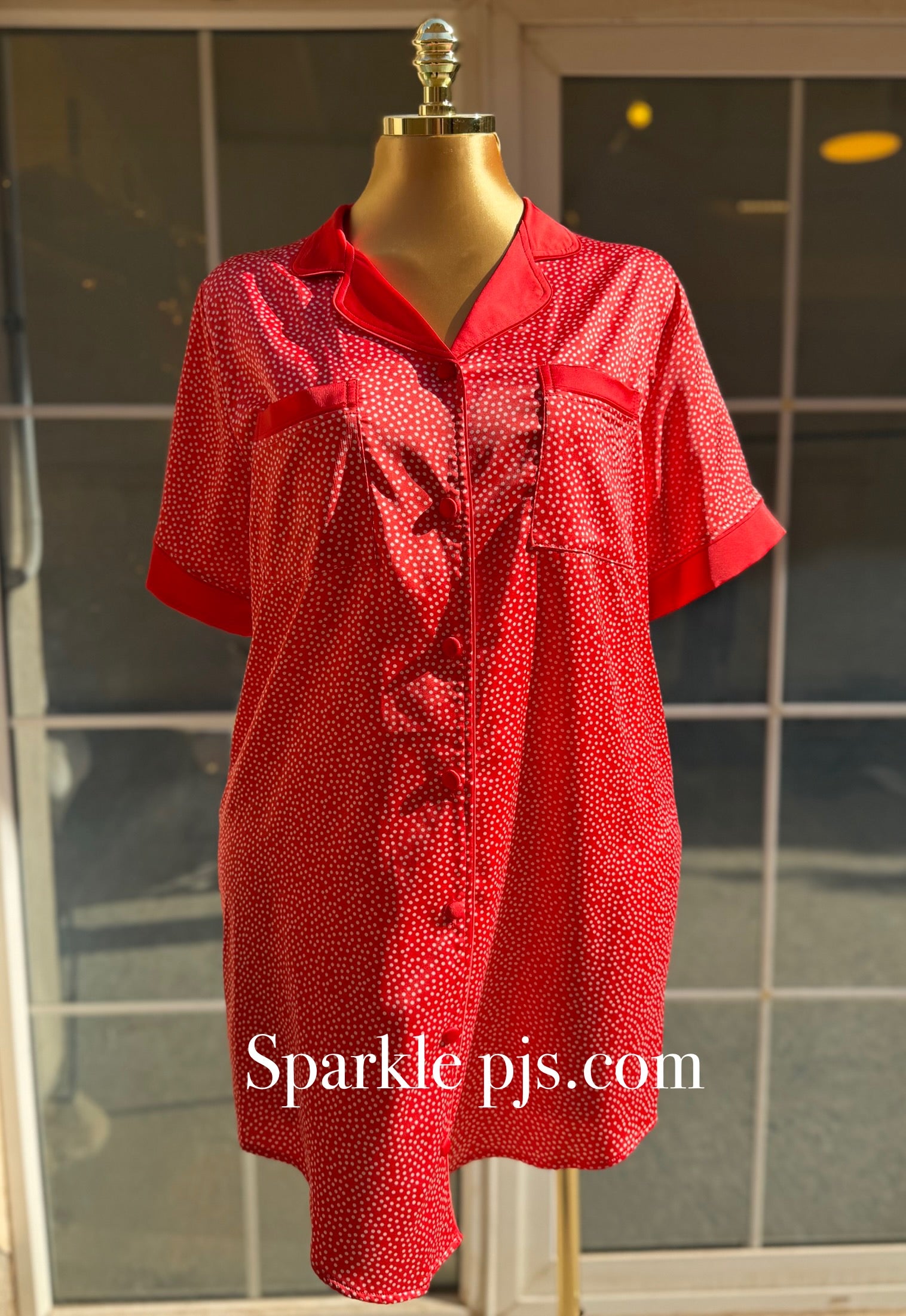 Dots Satin nightshirt