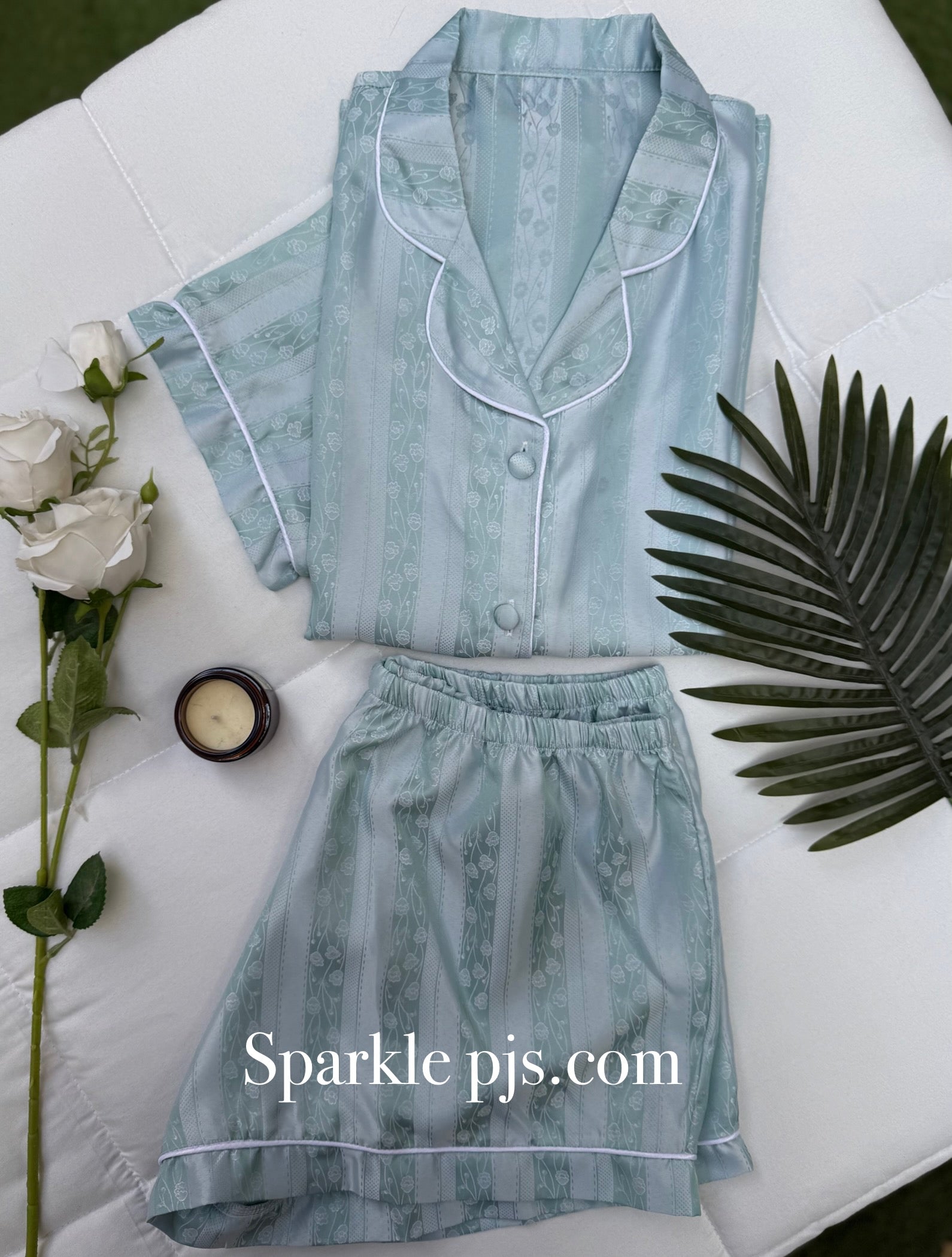 Satin Shorts Sleep Set
