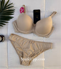 Striped push-up bra