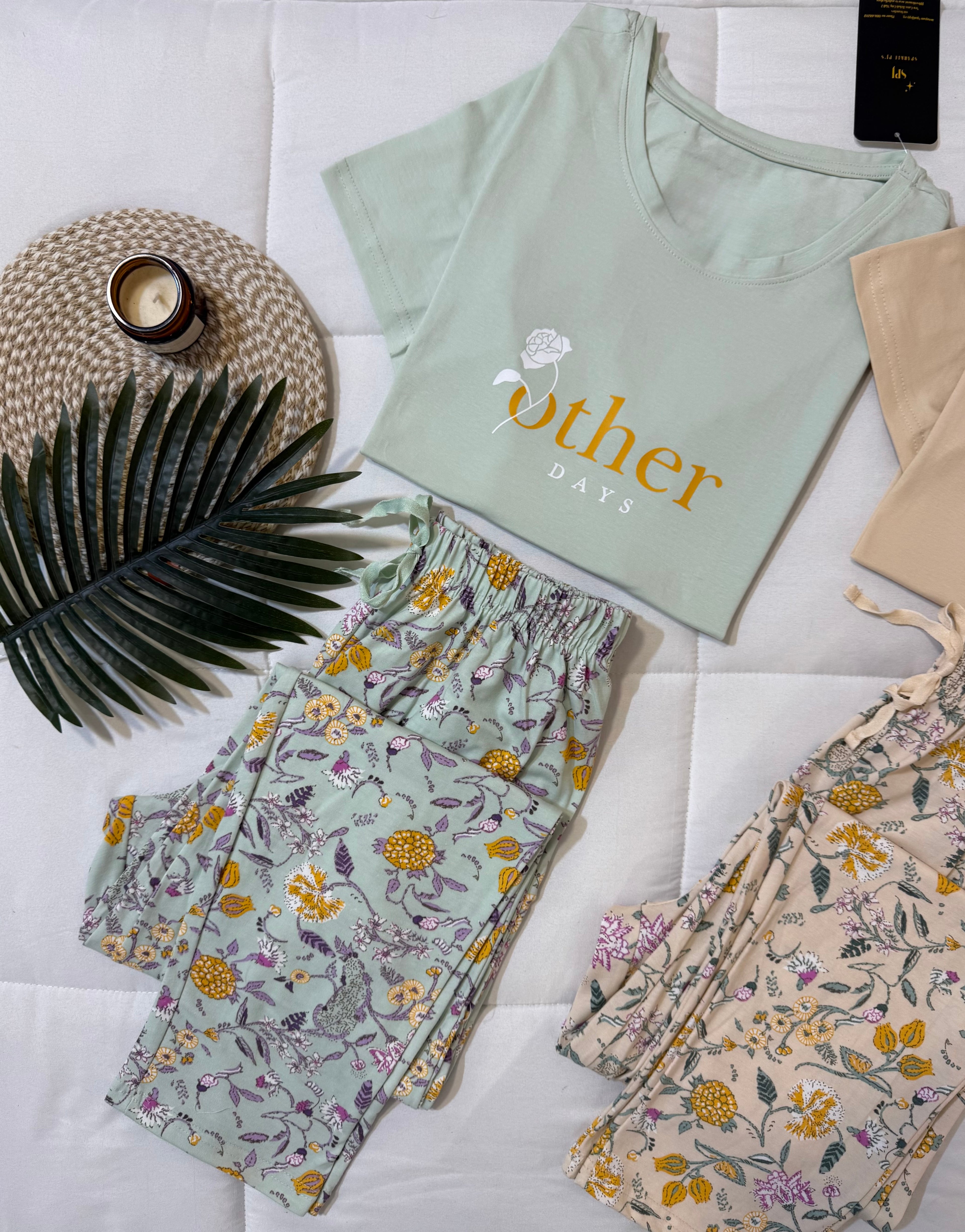 Floral short sleeves pjamas