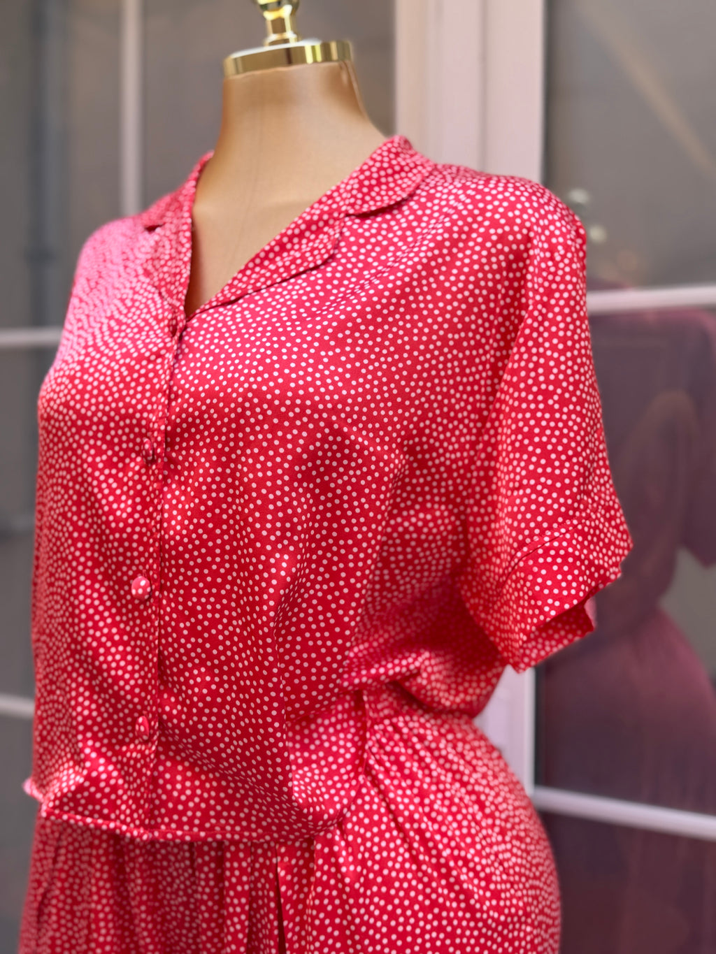 Satin Dots Half-sleeves pyj