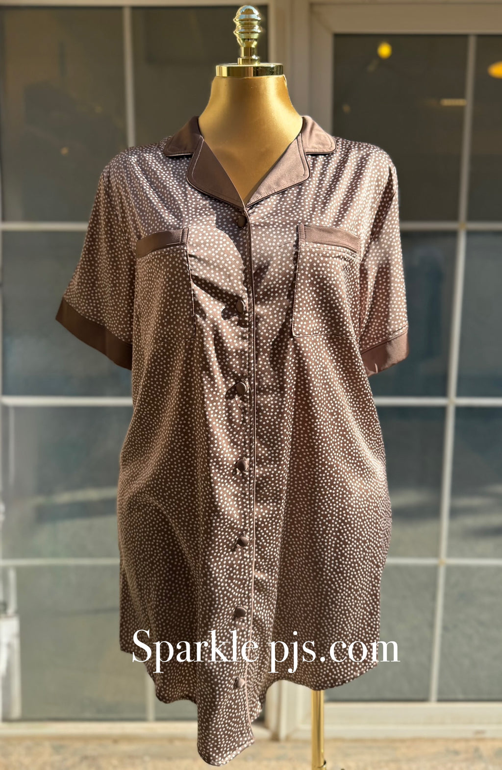 Dots Satin nightshirt