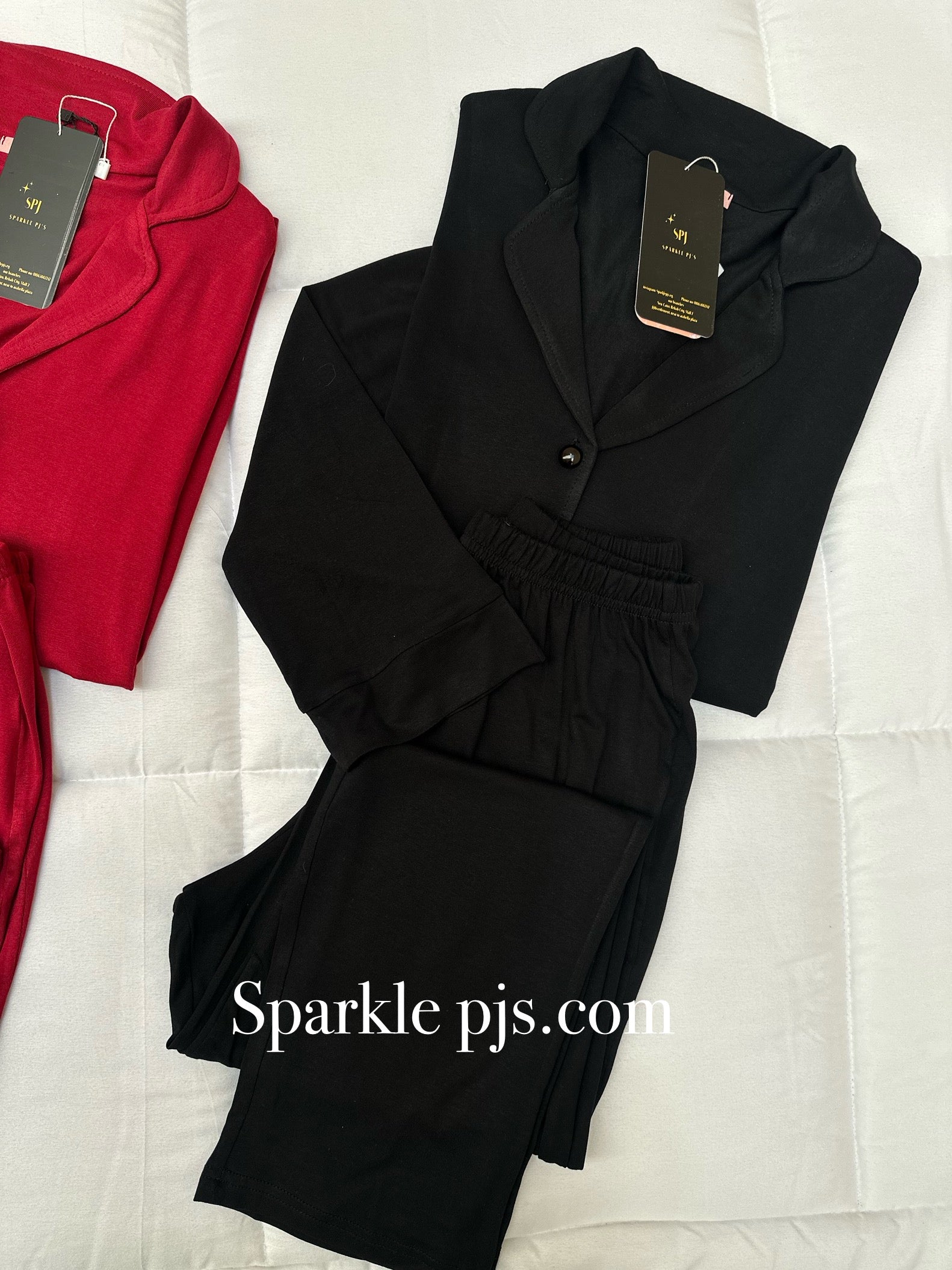 Classic Black Button-Up Pajama