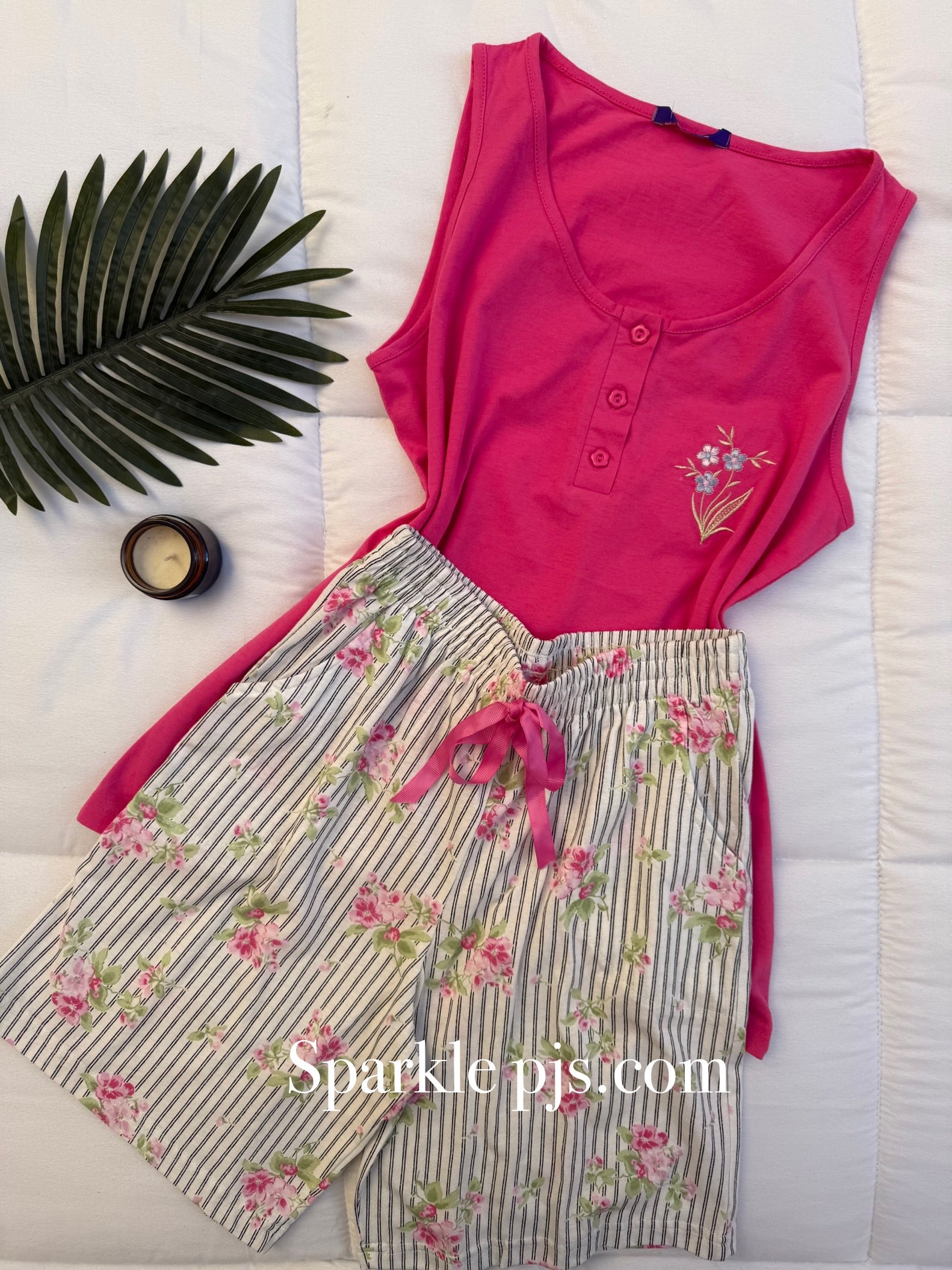 Floral Striped Shorts