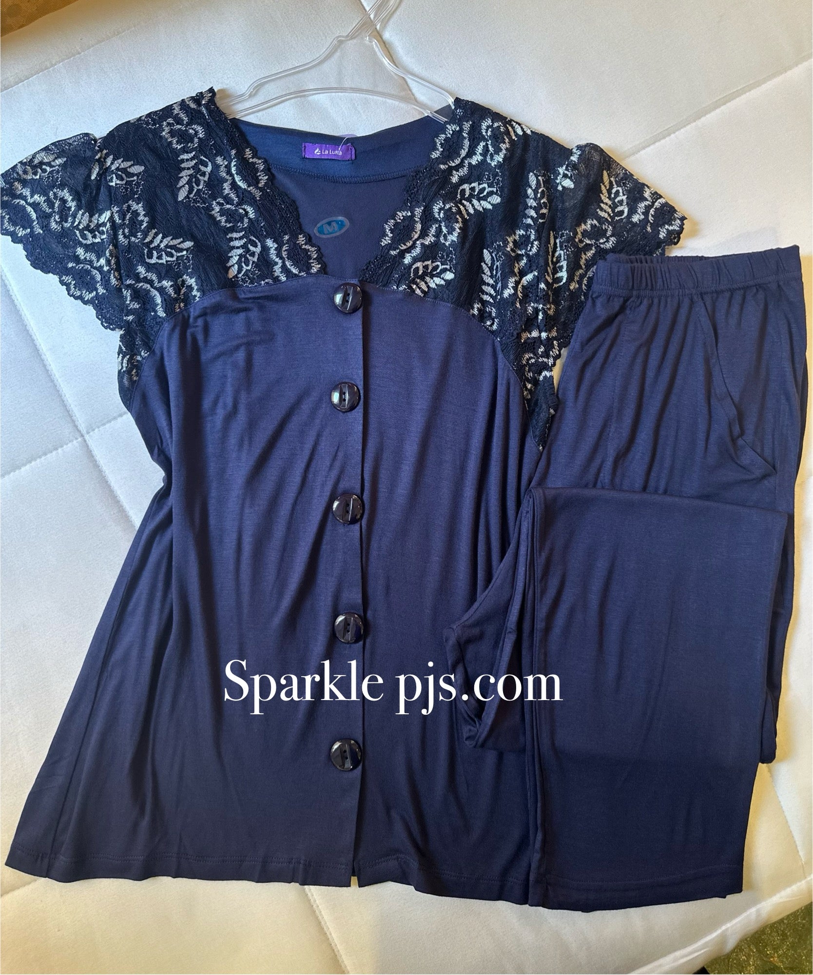 Lace Button-Down Pajama