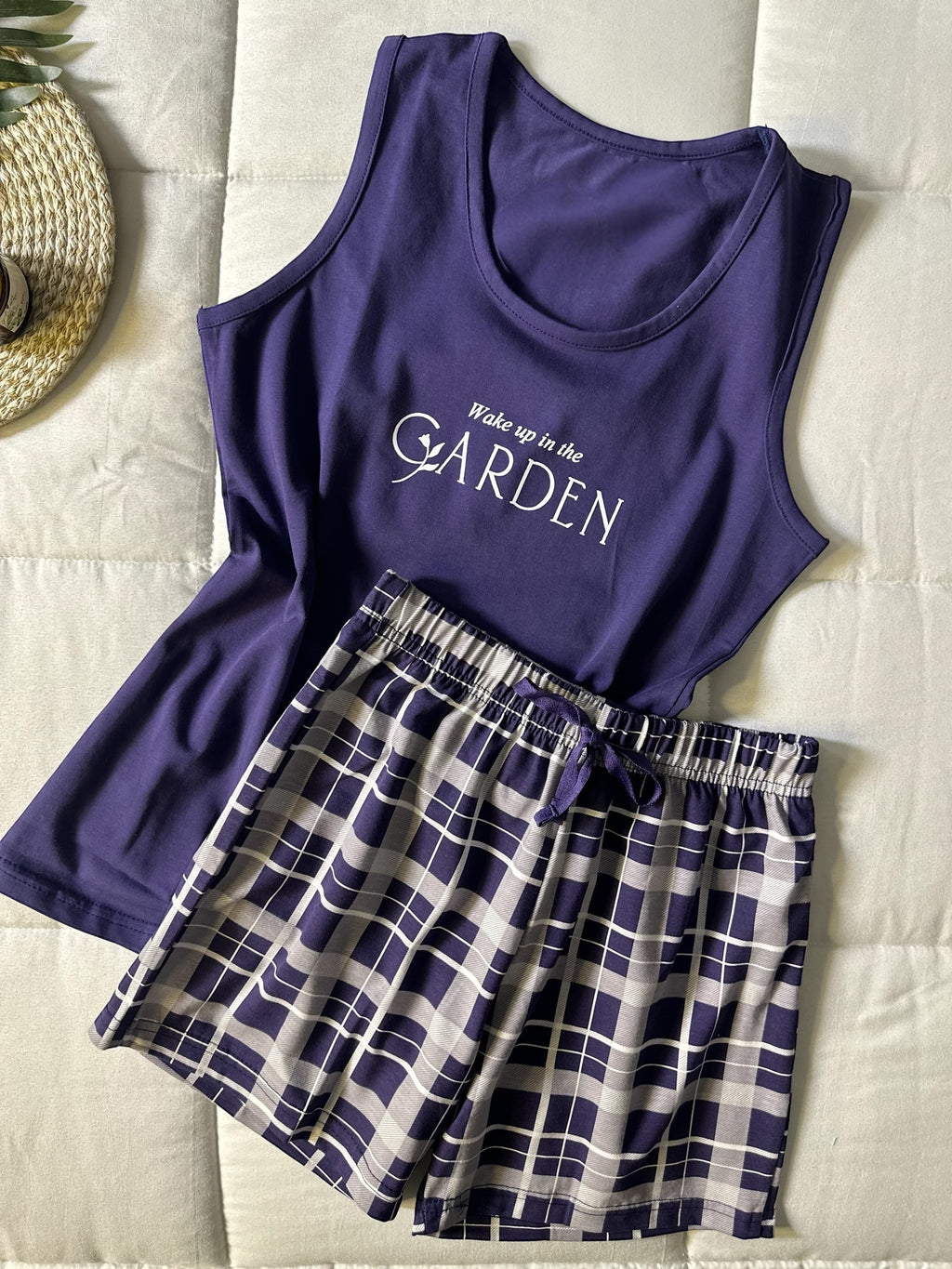 Garden Checked shorts