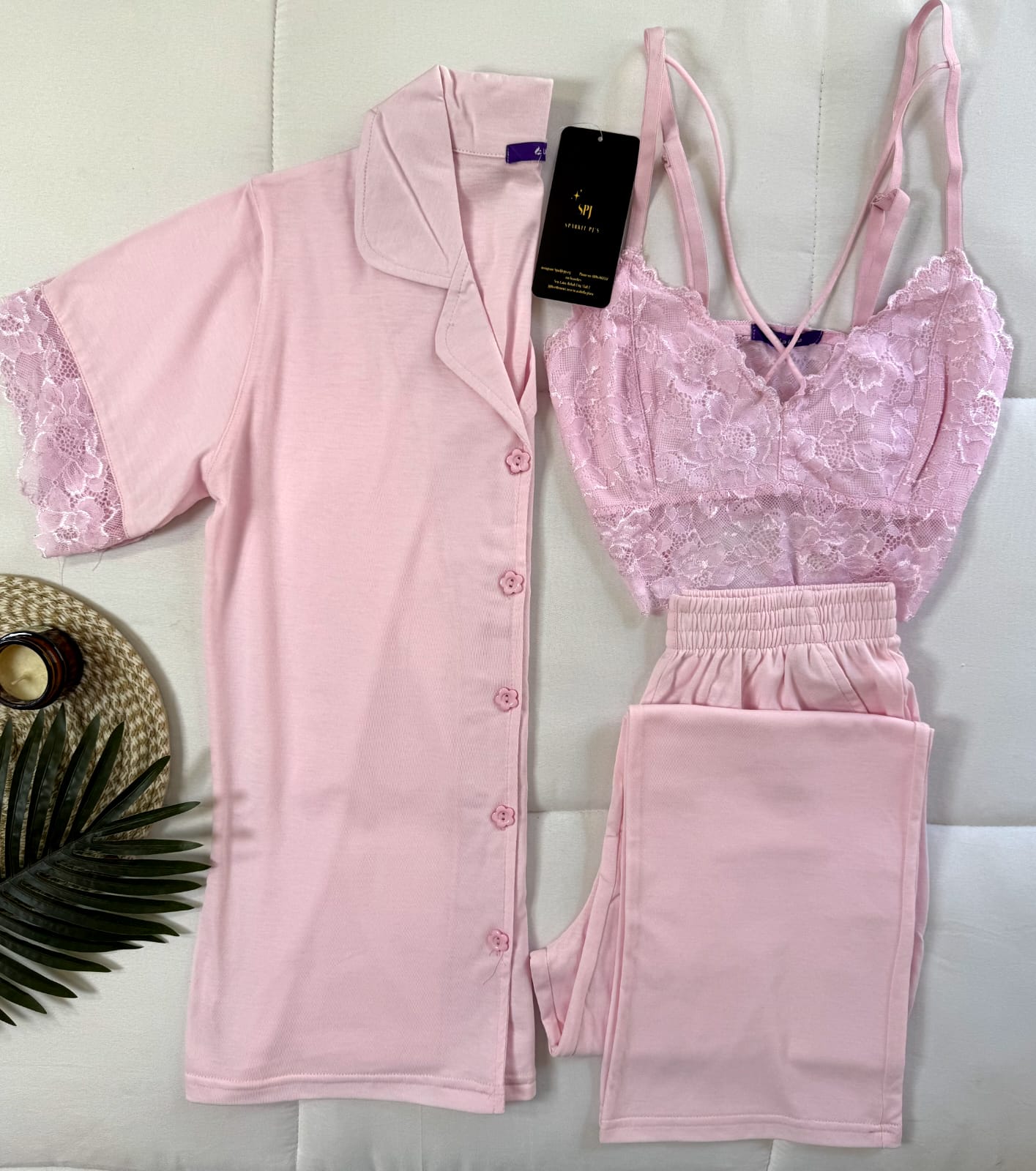 Romantic Lace Lounge 3 Pieces Set