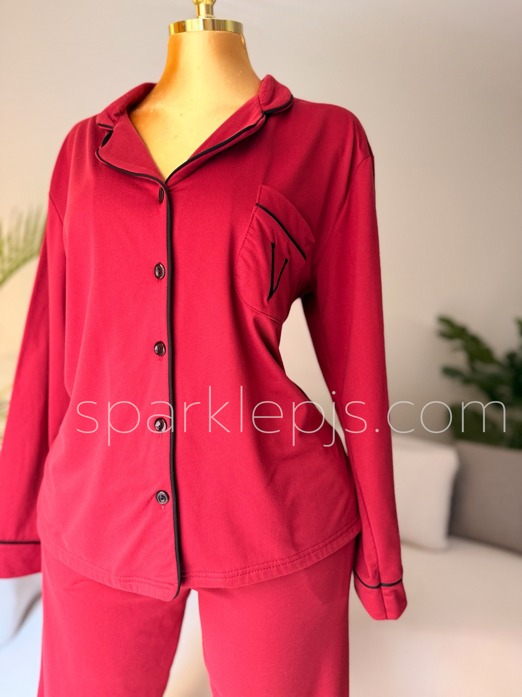 VS Burgundy Velvet Nightfall Set