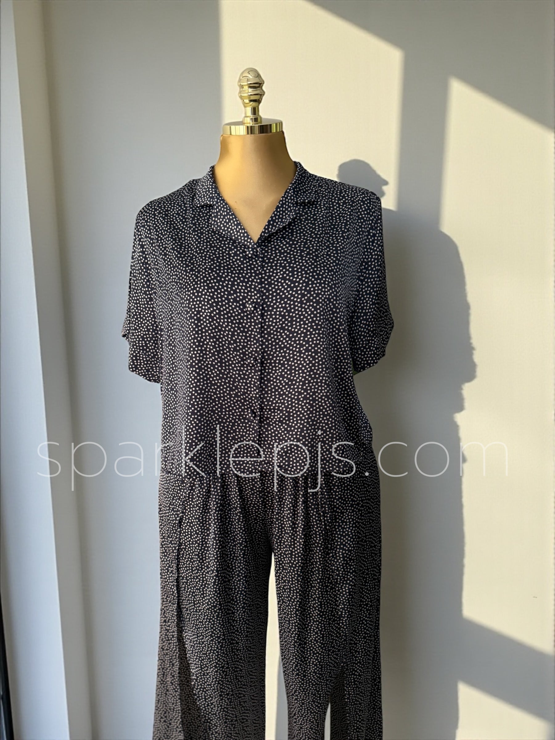 Satin Dots Half-sleeves pyj