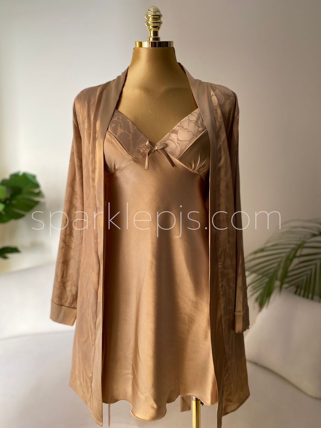 Lumina Ensemble: Chemise & Wrap Set