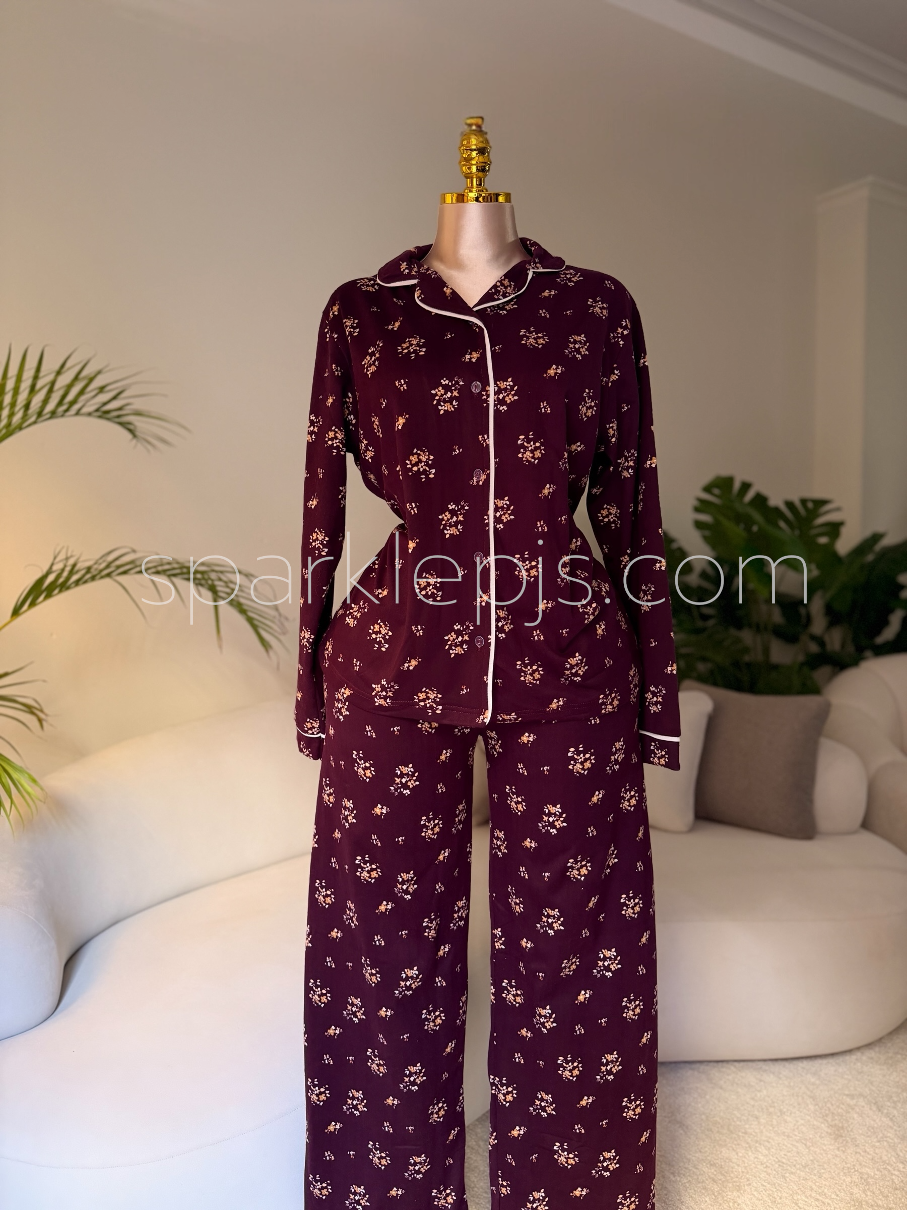 Merlot Meadow Flannel Set