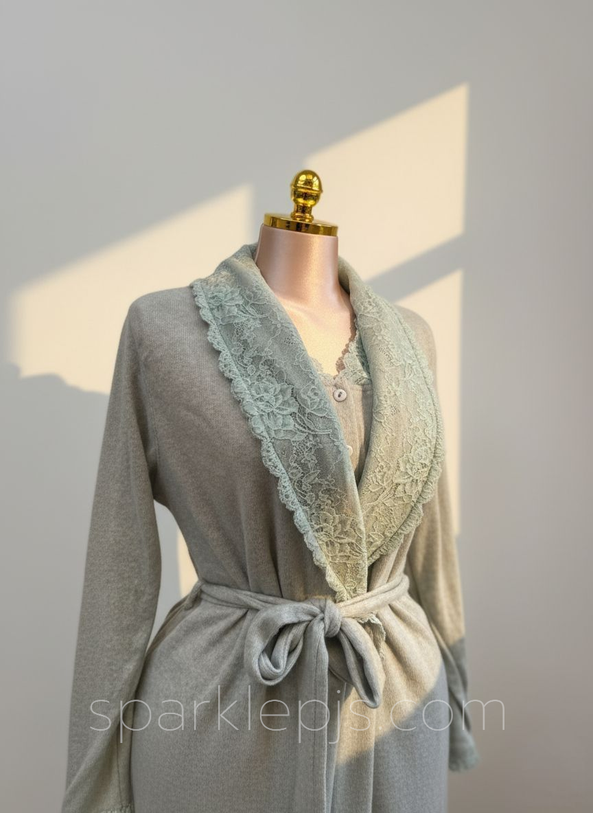 Chenille Collar Robe & Sleep Dress