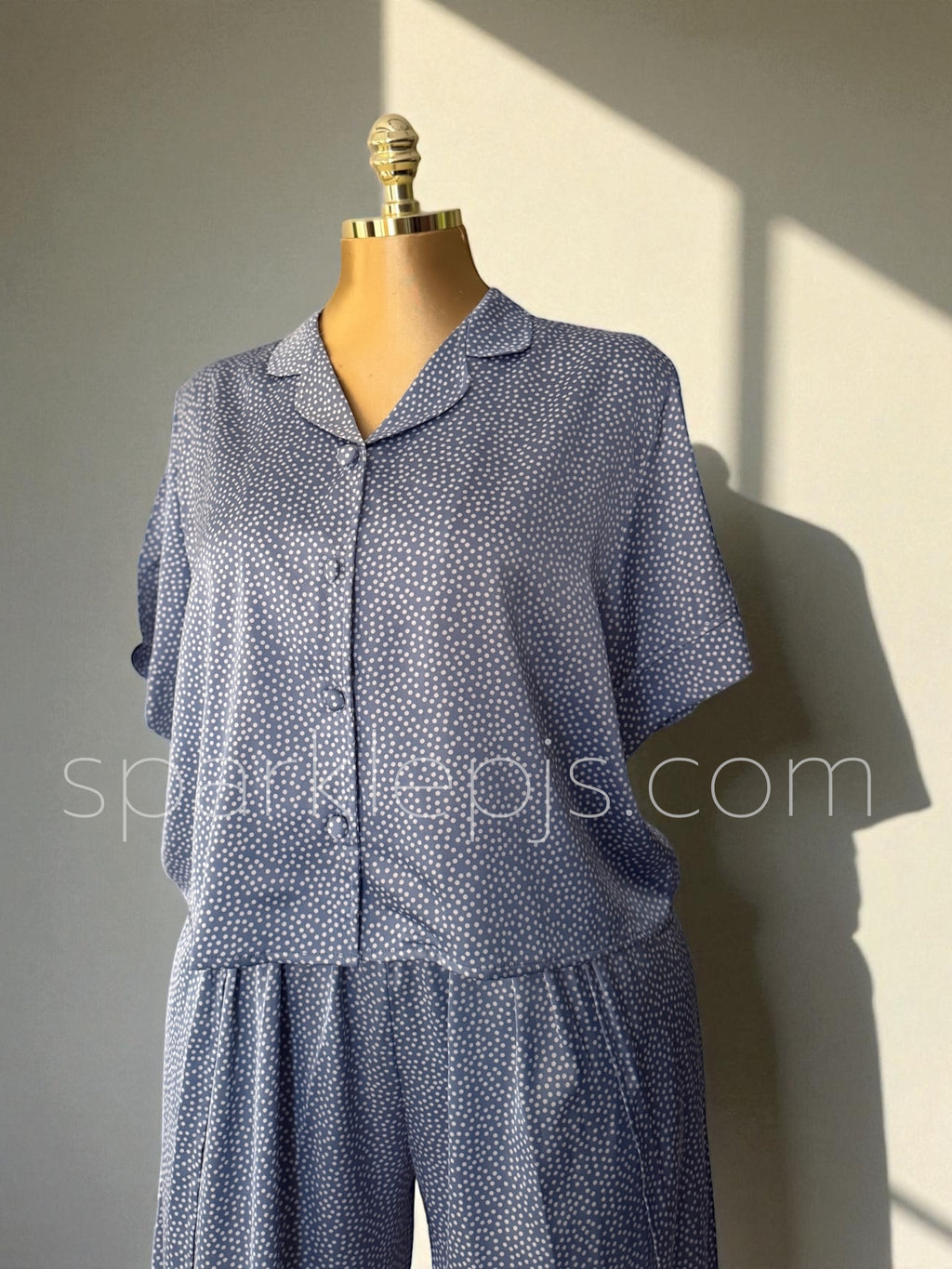 Satin Dots Half-sleeves pyj