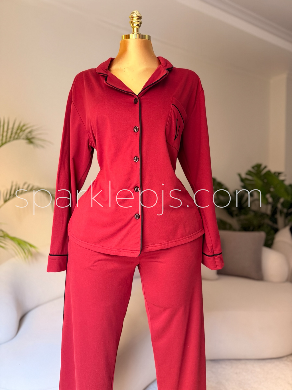 VS Burgundy Velvet Nightfall Set