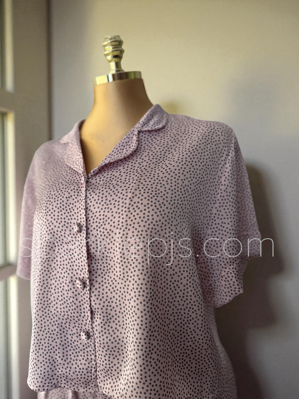 Satin Dots Half-sleeves pyj