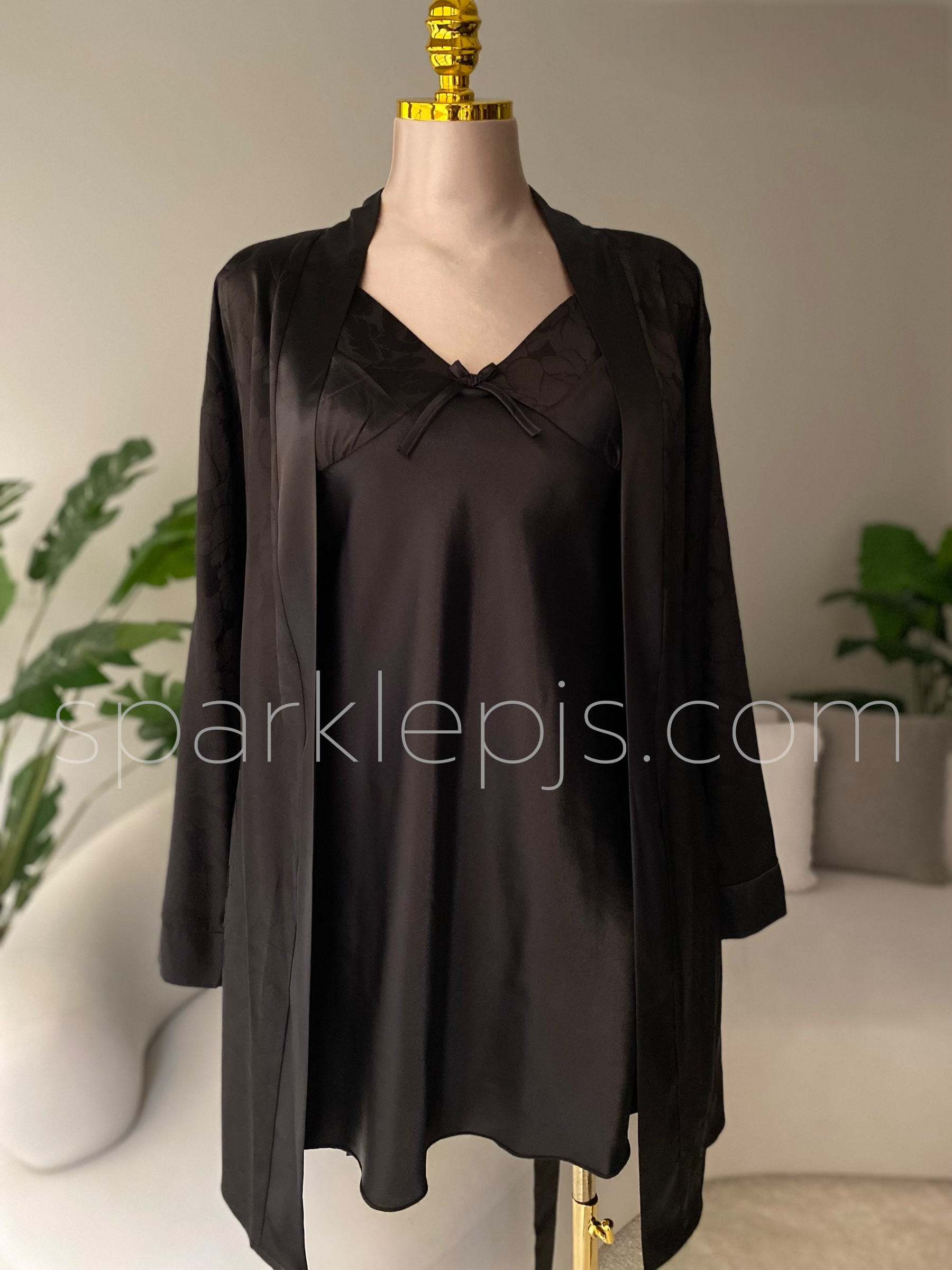 Lumina Ensemble: Chemise & Wrap Set