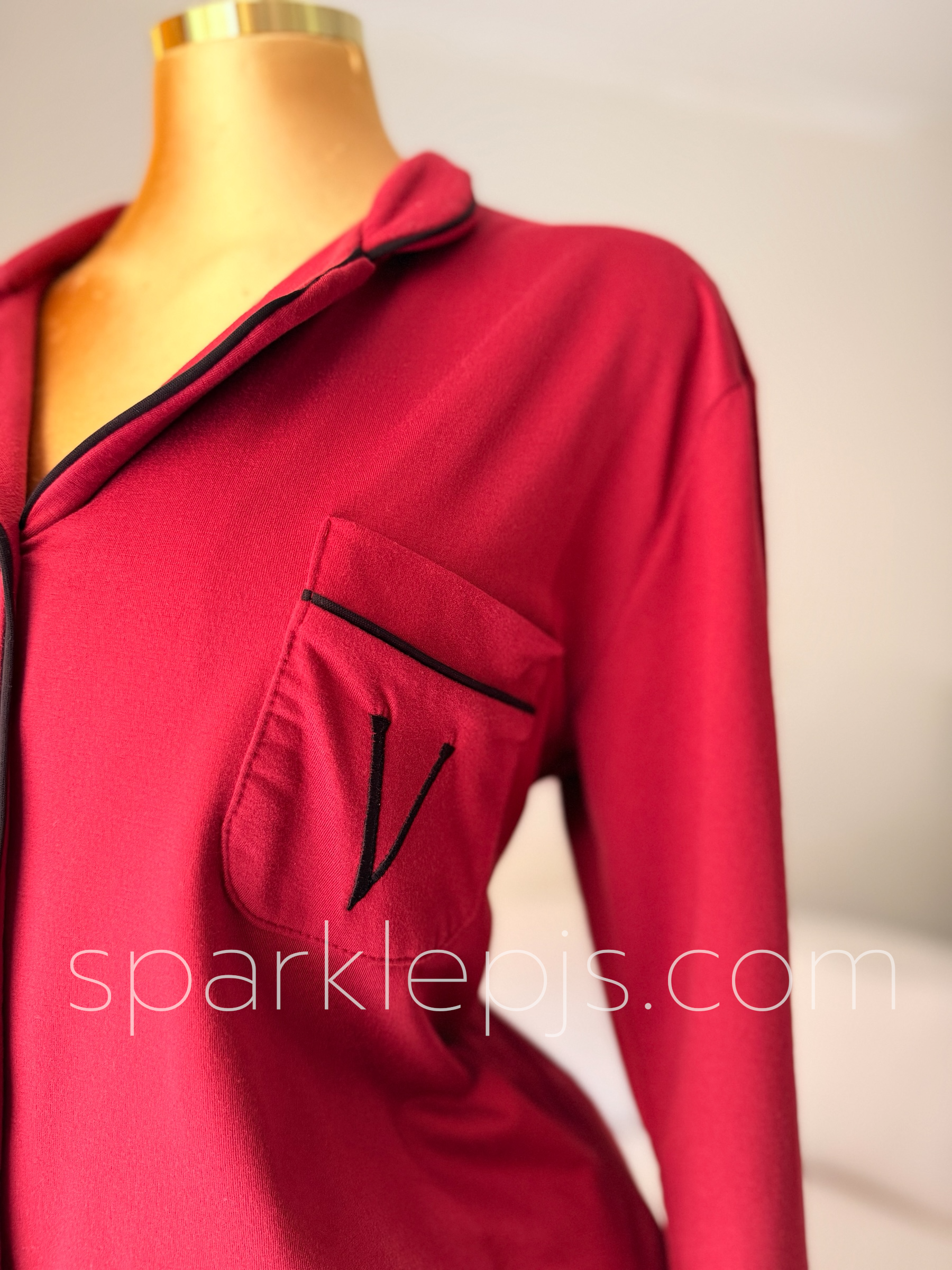 VS Burgundy Velvet Nightfall Set