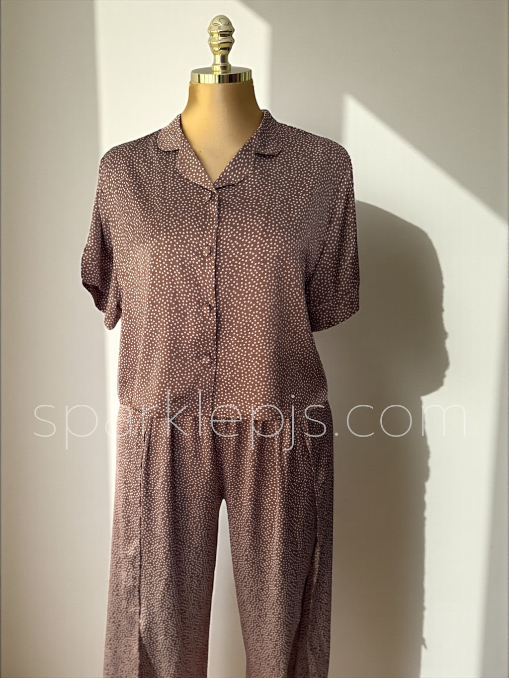 Satin Dots Half-sleeves pyj