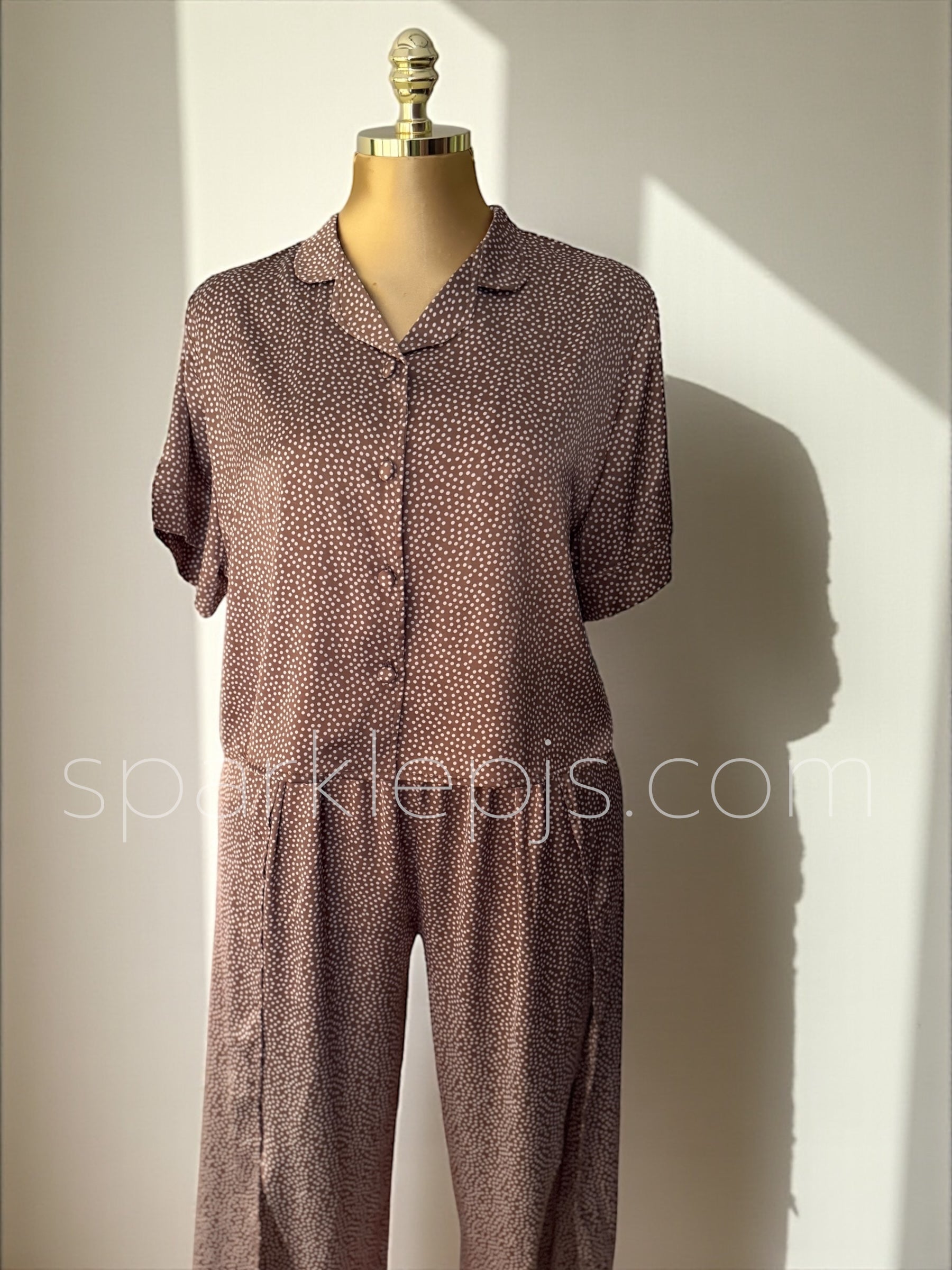 Satin Dots Half-sleeves pyj