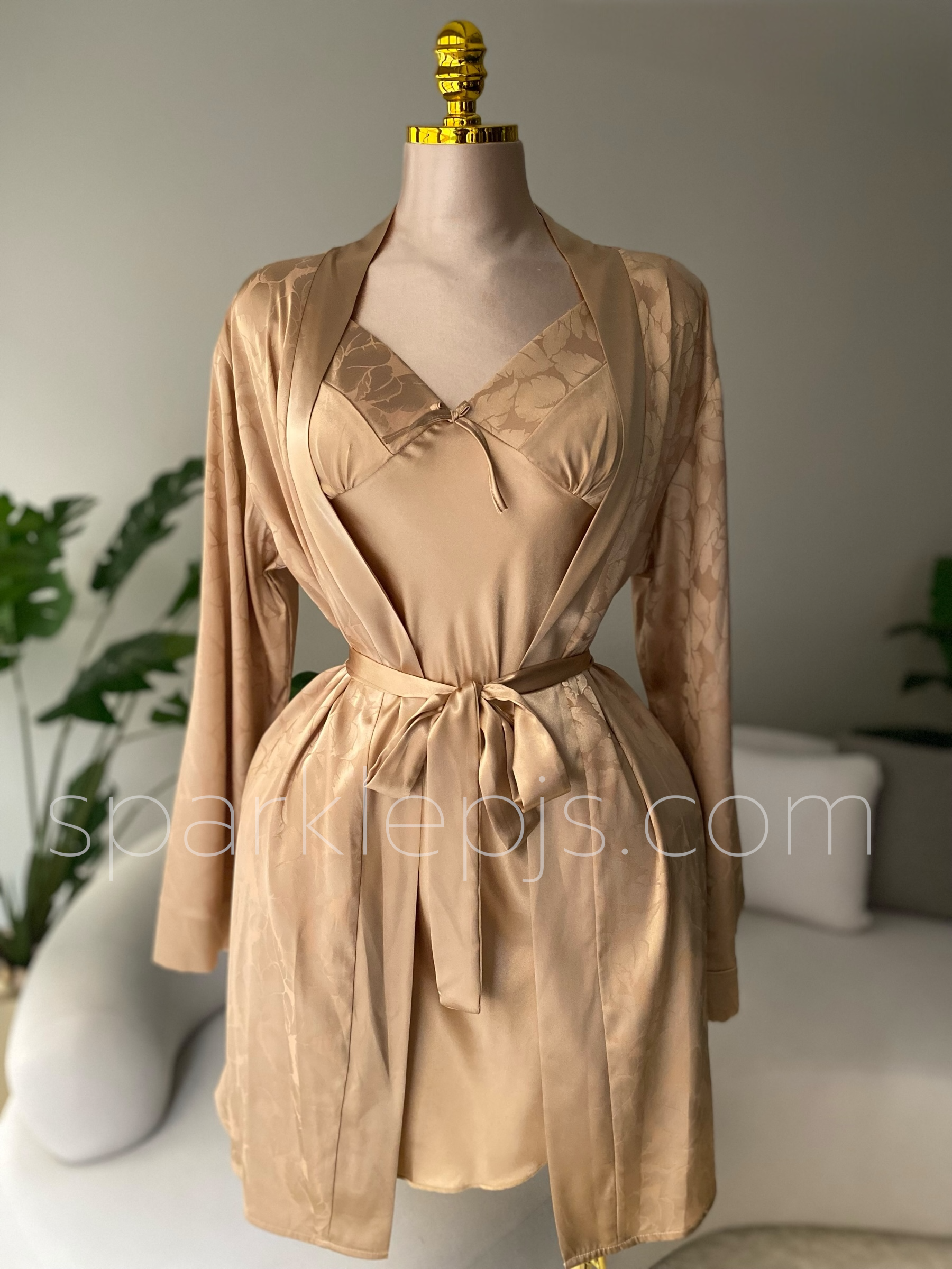 Lumina Ensemble: Chemise & Wrap Set