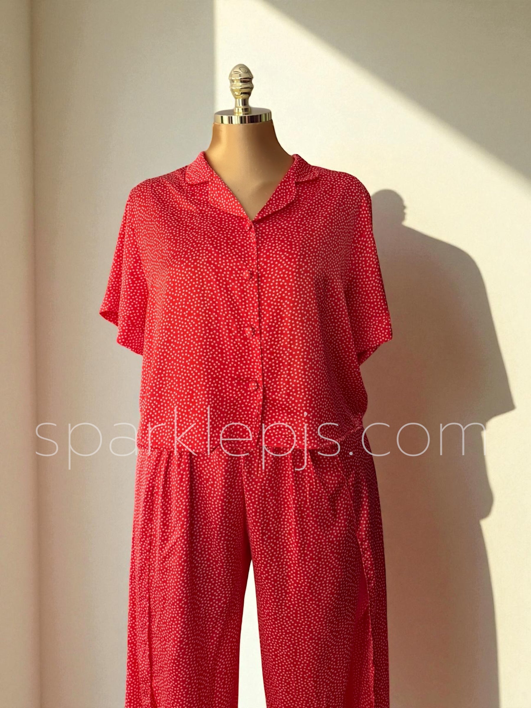 Satin Dots Half-sleeves pyj