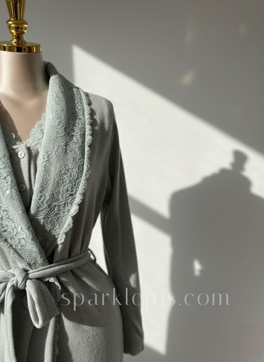 Chenille Collar Robe & Sleep Dress