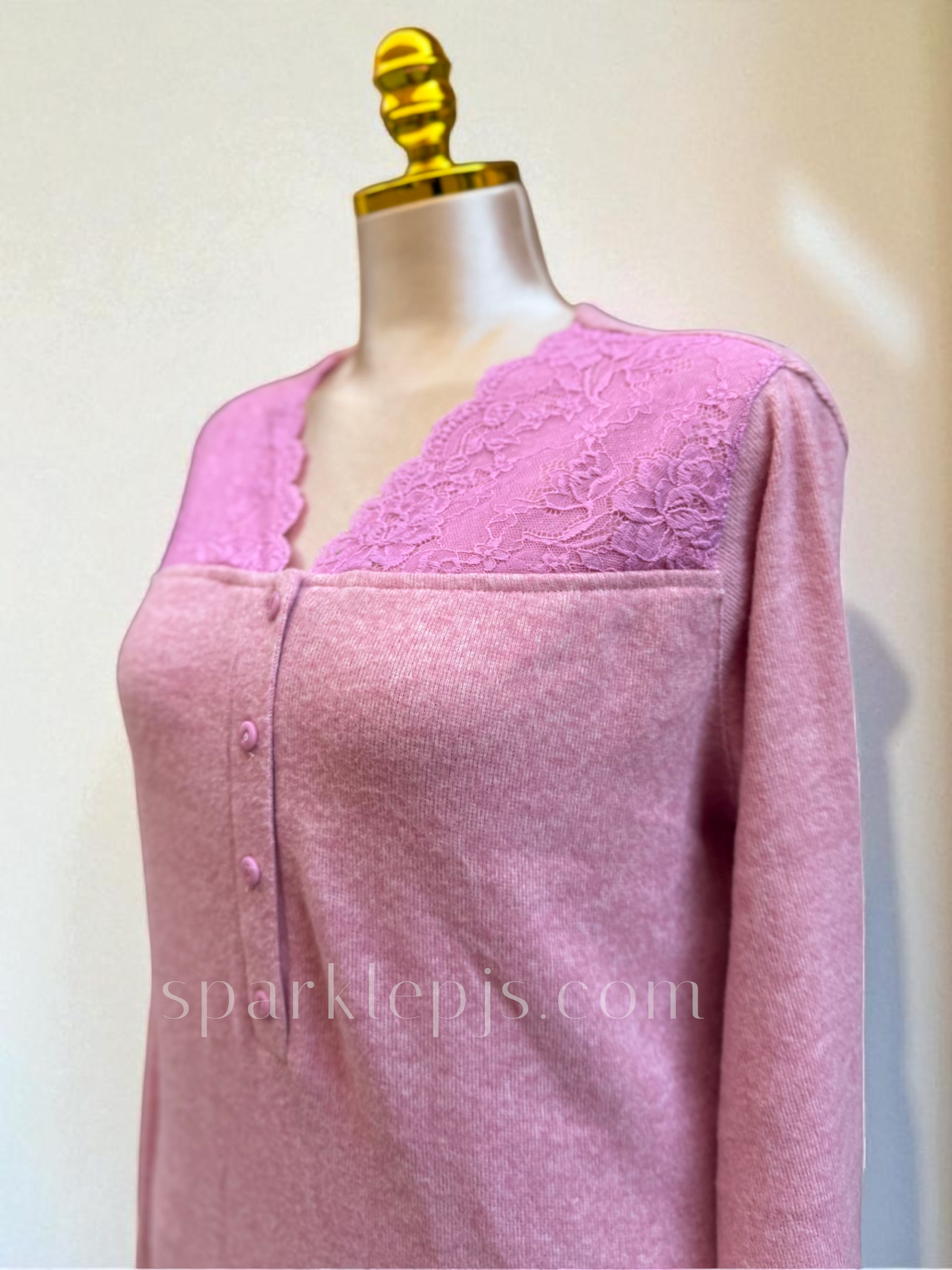 Chenille Collar Robe & Sleep Dress