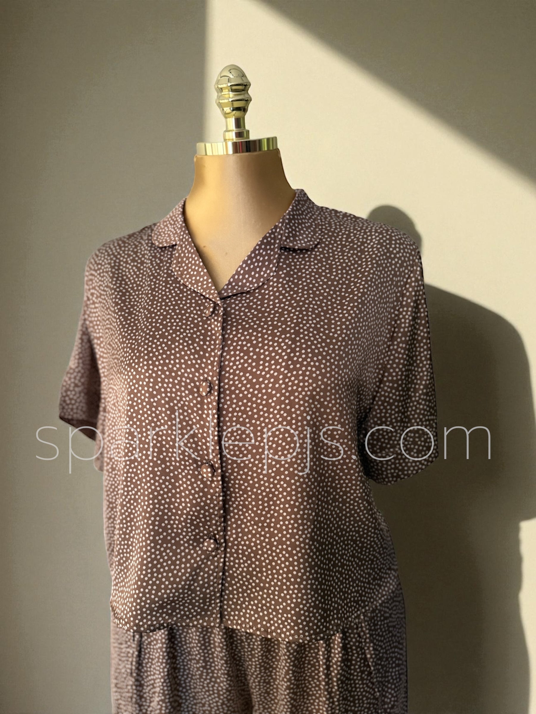 Satin Dots Half-sleeves pyj